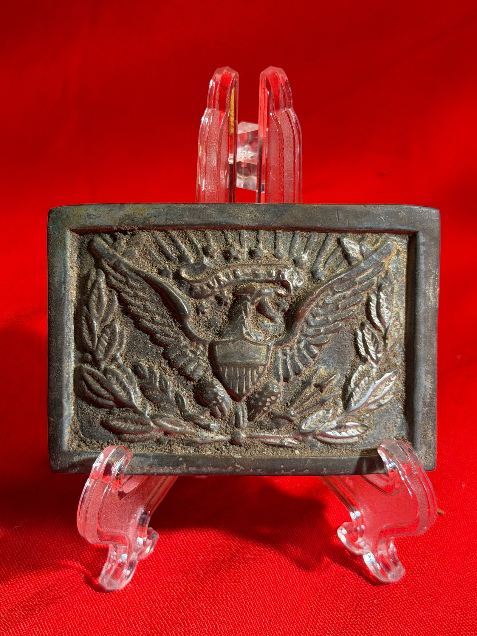 Civil War Era U.S. Eagle Belt Plate – Dug Relic Attributed (Richmond Marked) (1 of 5)