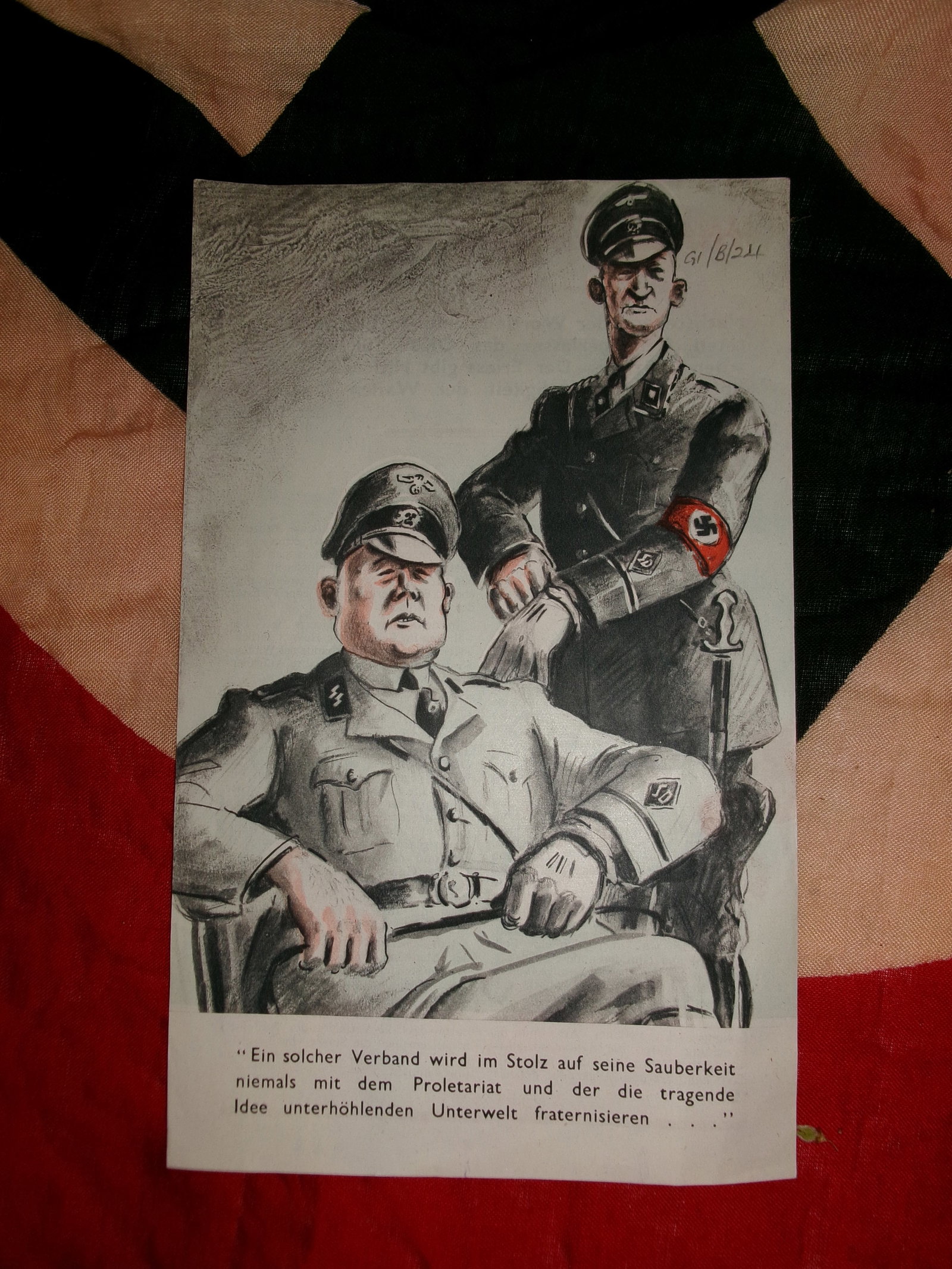 WWII German Propaganda Leaflet: “Hitlers Freibrief für die SS (1 of 7)