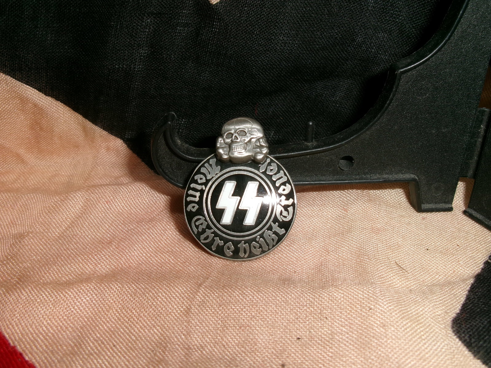 WWII German Waffen-SS Motto Lapel Badge (“Meine Ehre heißt Treue??) with RZM Marking (1 of 3)