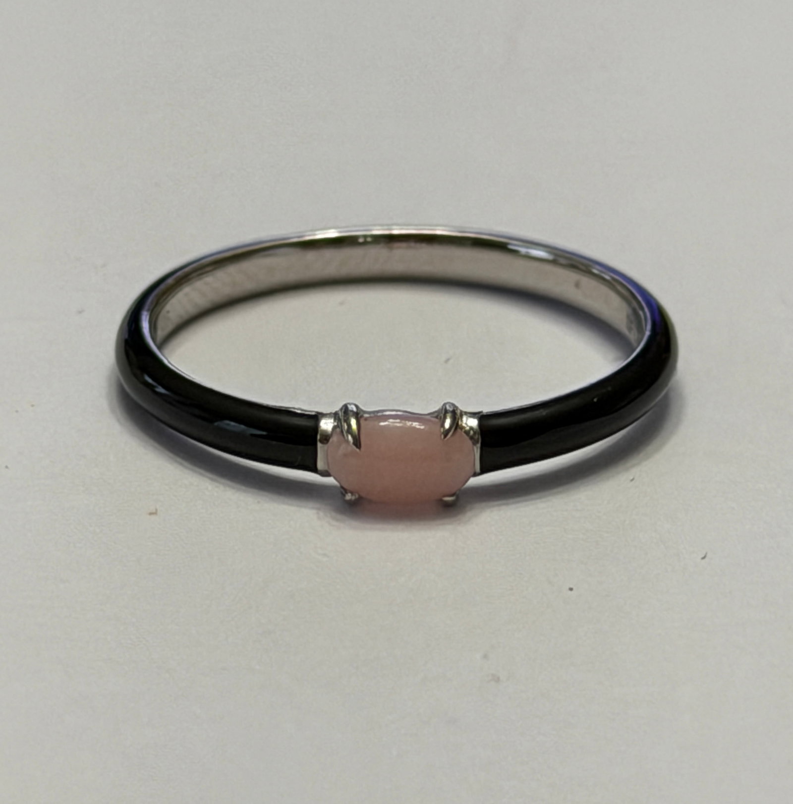 Effy Collection Sterling Silver Pink Enamel Ring Size 6 (1 of 3)