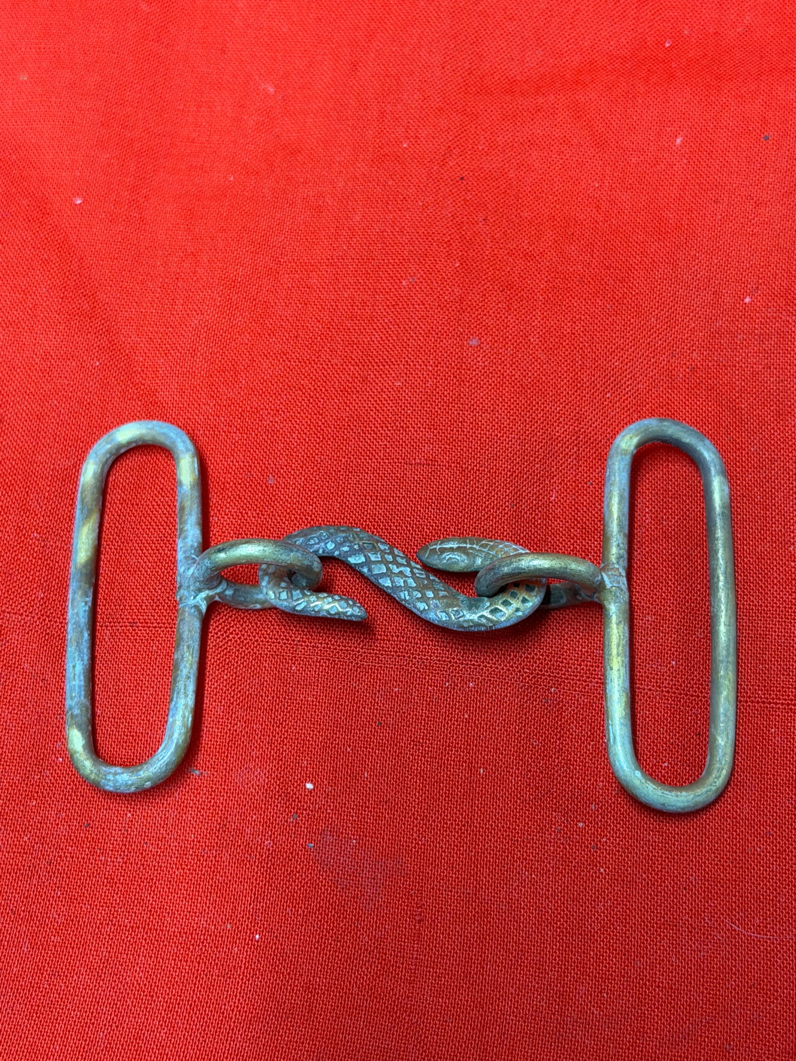 Civil War Confederate CSA 2 Piece Snake Serpent Belt Buckle Brass Hardware (1 of 4)