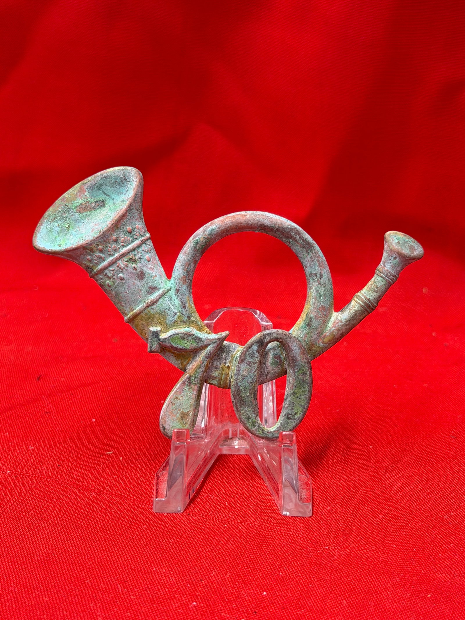 Civil War Era Style 70th Infantry Headgear Badge Brass Military Hat Insignia Collectible (1 of 3)