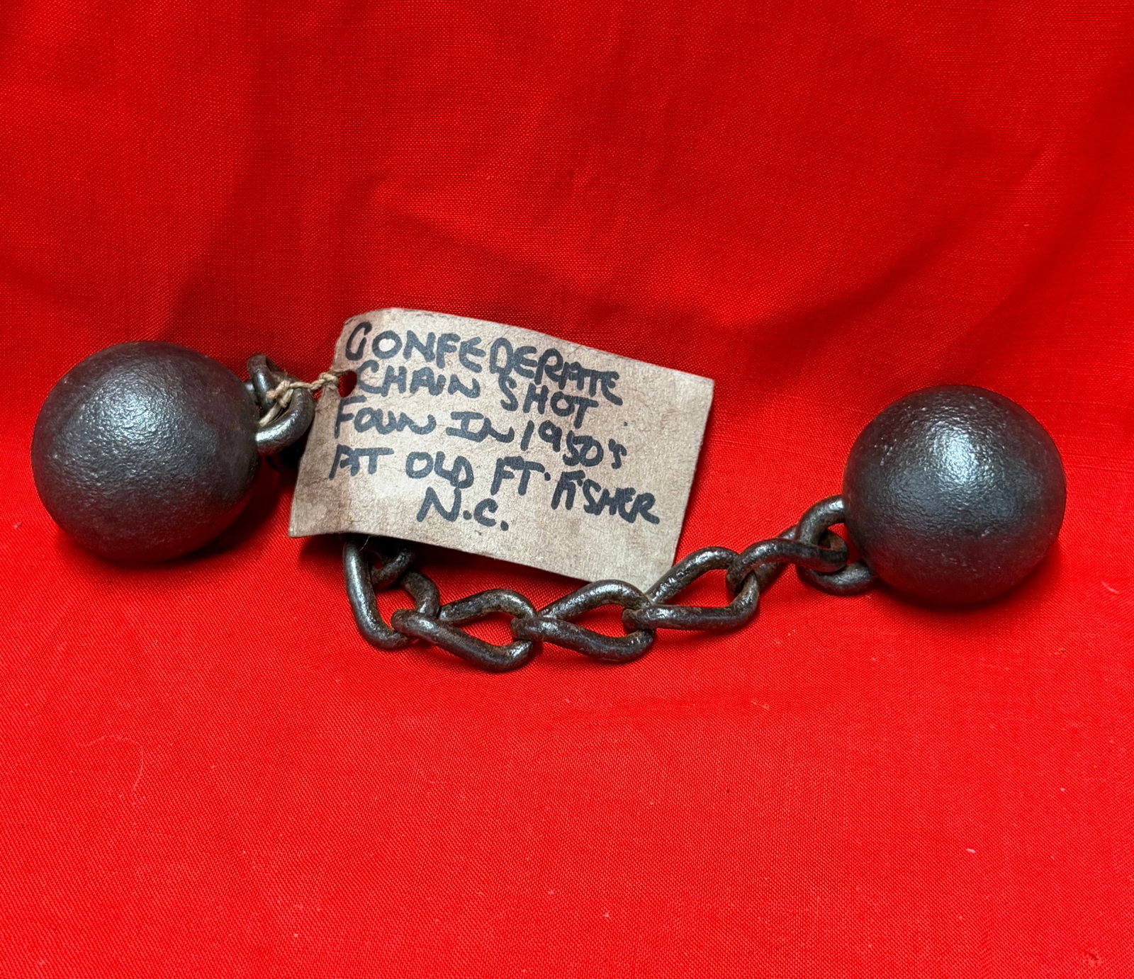 Civil War Confederate Iron Chain Shot Naval Artillery Relic Fort Fisher NC (1 of 5)