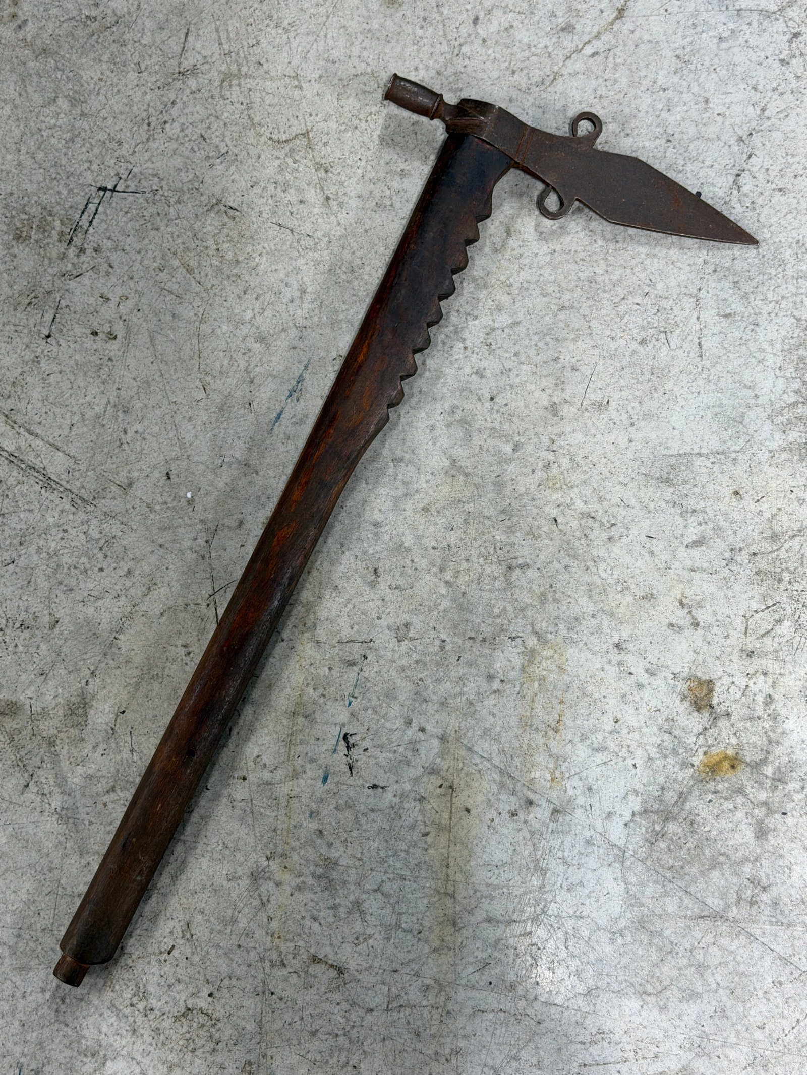 1800’s Native American Smoking Pipe Tomahawk Attributed to Plains Indians - 5
