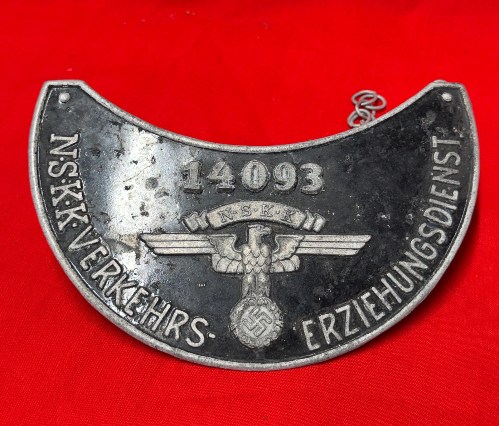 1933 NSKK Verkehrs-Erziehungsdienst Gorget / Traffic Control Half-Moon Collar Plate (1 of 3)