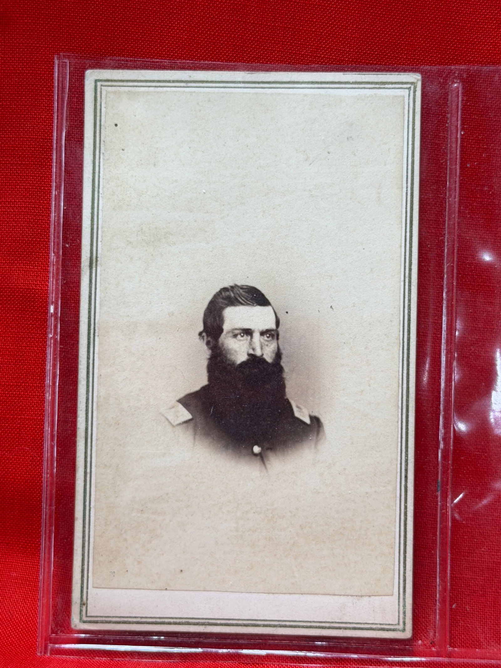 Identified Civil War CDV Photograph of Capt. E. F. Hayward – 4th Massachusetts Heavy Artillery: Antique Civil War era carte de visite (CDV) photograph identified on the reverse as Capt. E. F. Hayward of Company H, 4th Regiment Massachusetts Volunteer Heavy Artillery. The reverse also bears the p