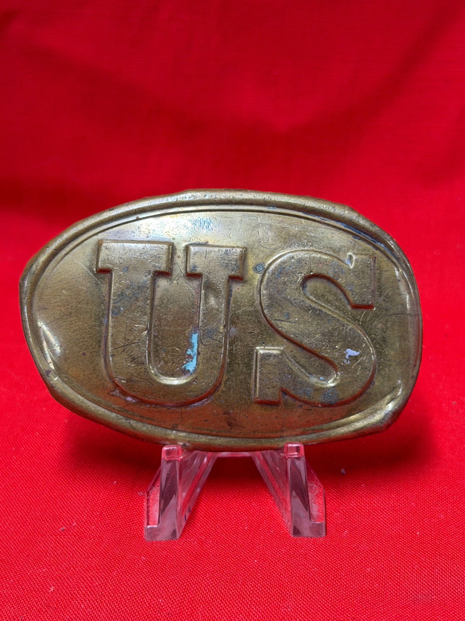 Civil War Union Army “US?? Belt Plate Brass Buckle (1 of 3)