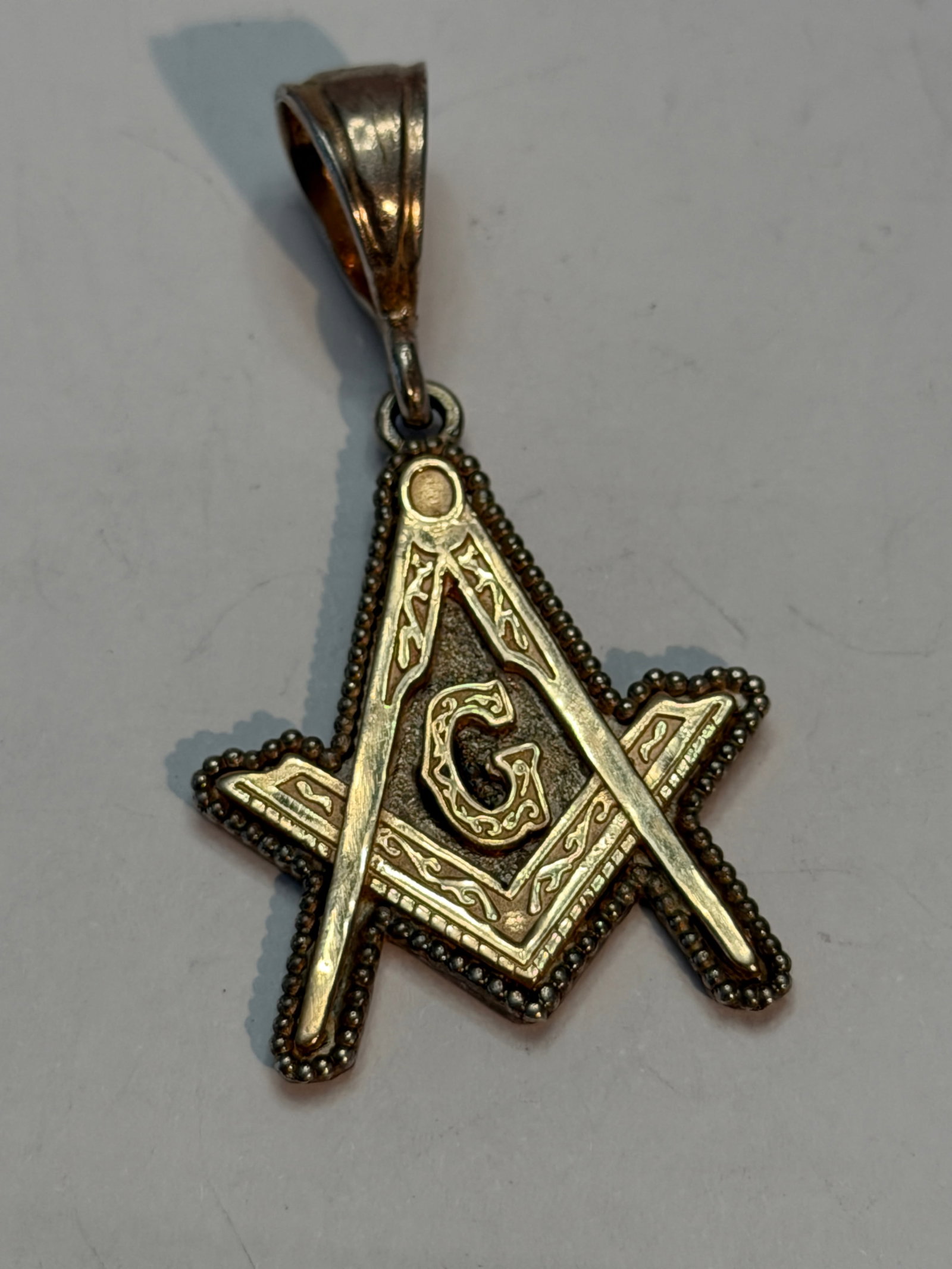 Sterling Silver & 14K Gold Masonic Freemason Pendant ? Cincinnati Lafayette Lodge No. 483 (1 of 4)