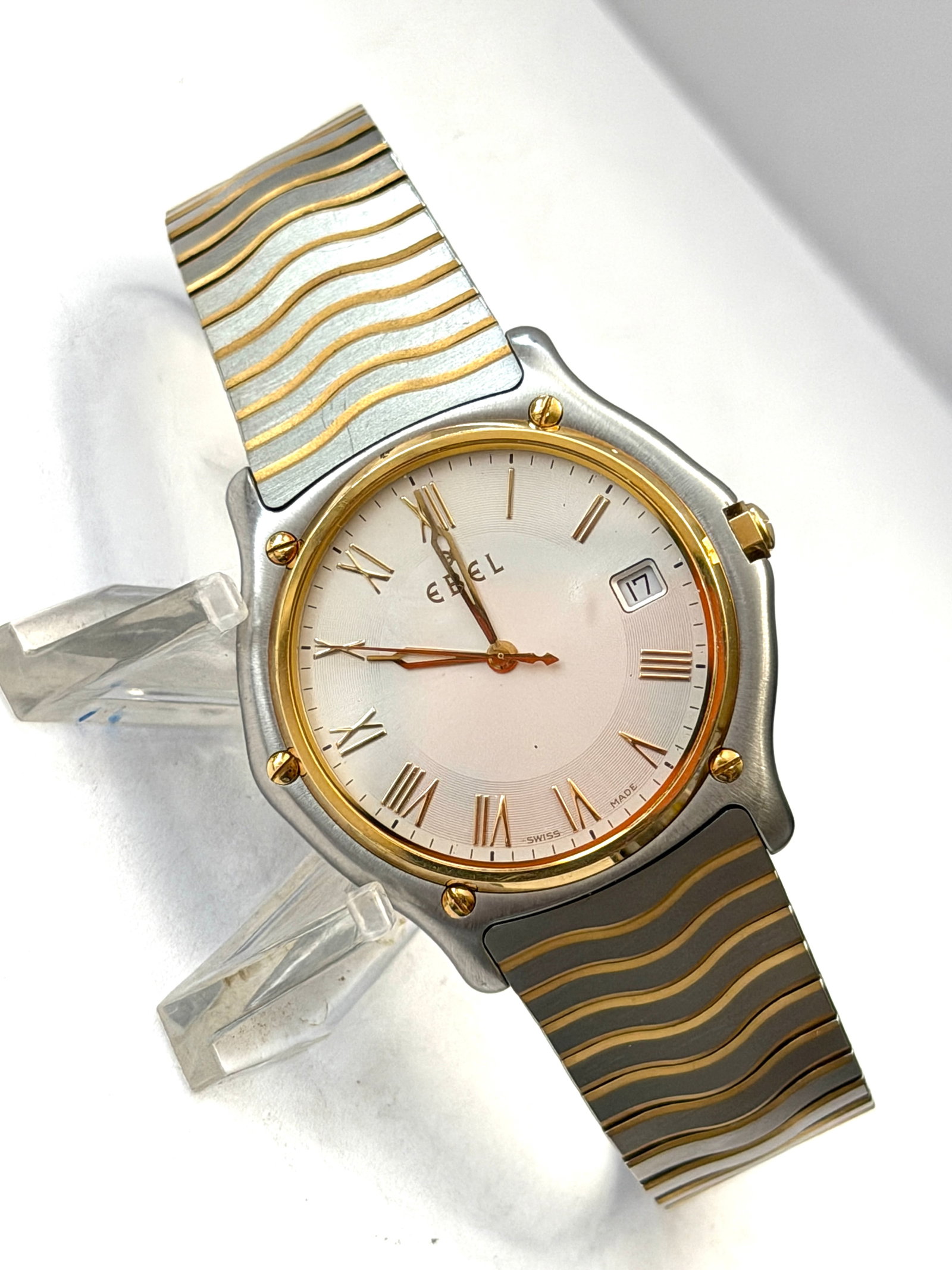 Vintage Ebel Sport Classic Two-Tone Swiss Quartz Wristwatch ? 18K Gold Bezel (1 of 5)