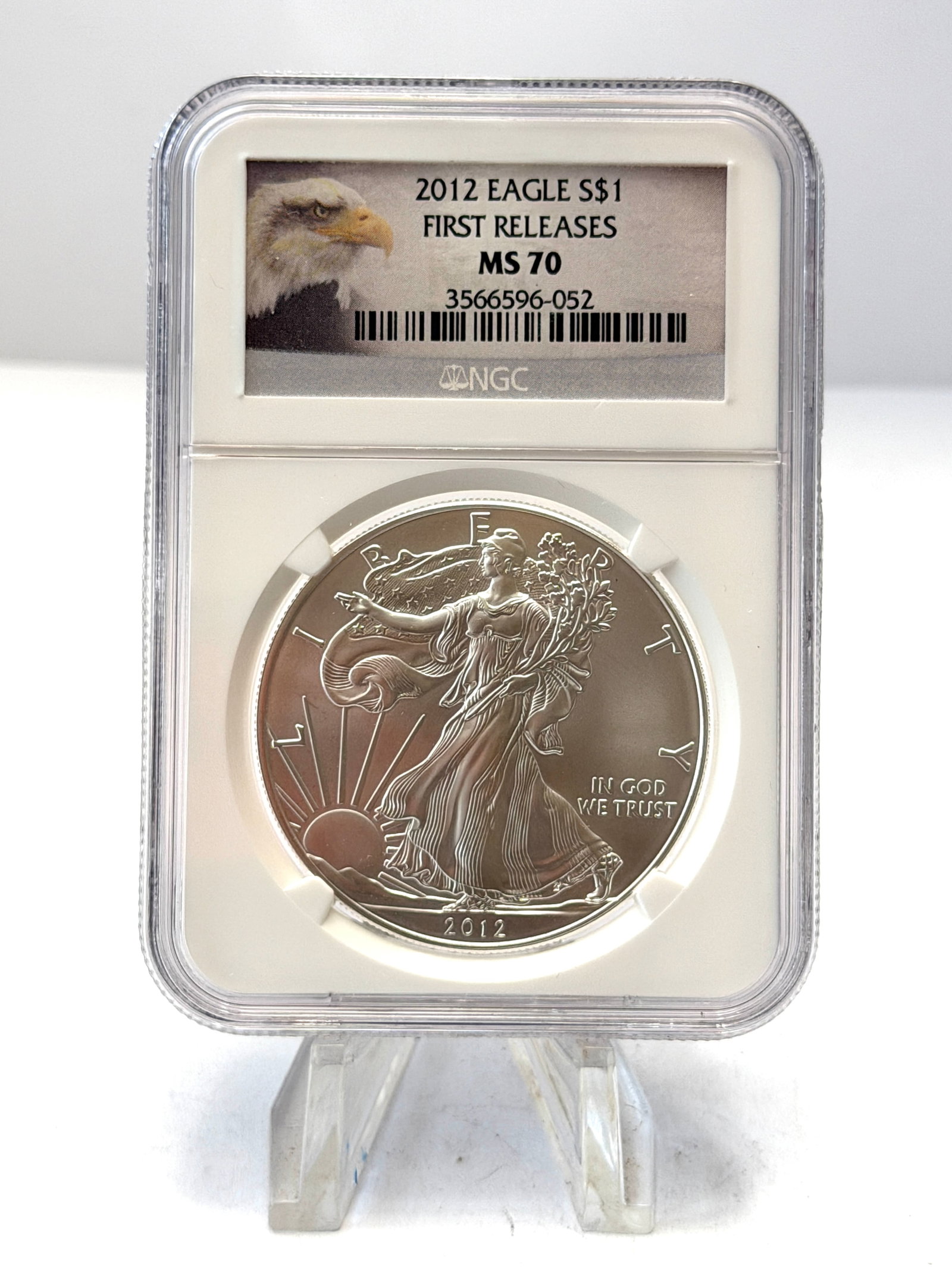 2012 American Silver Eagle $1 NGC MS70 First Releases Certified .999 Fine Silver Coin (1 of 2)