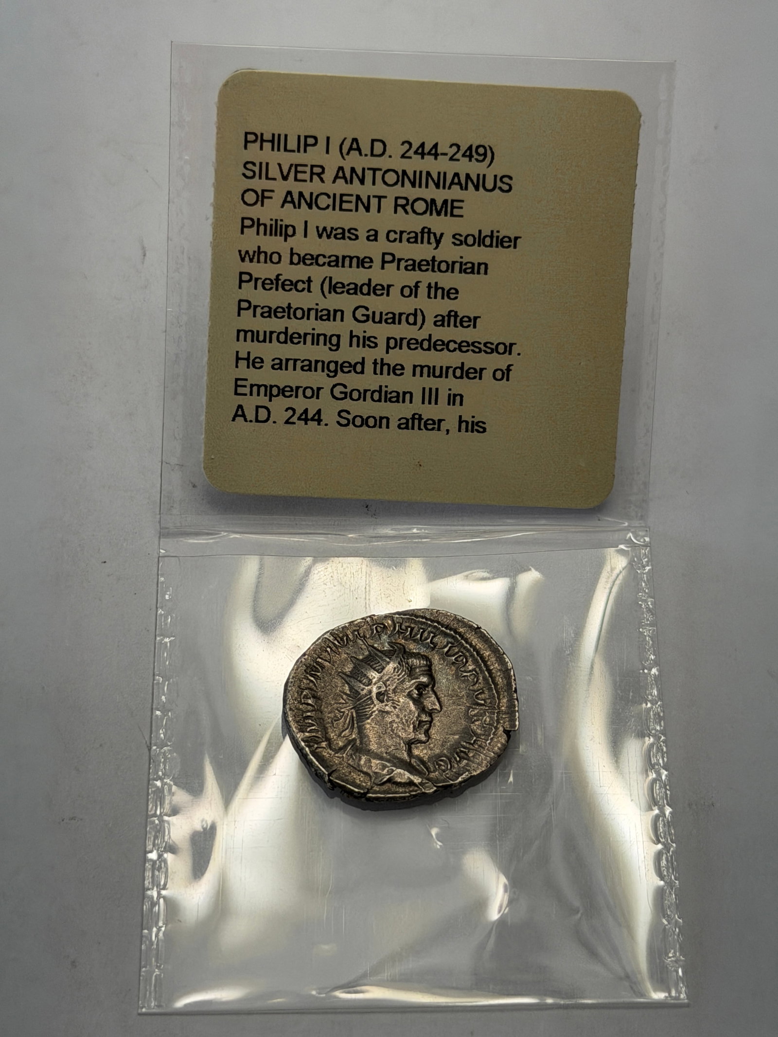Ancient Roman Silver Antoninianus of Philip I ?The Arab? (A.D. 244?249) (1 of 5)