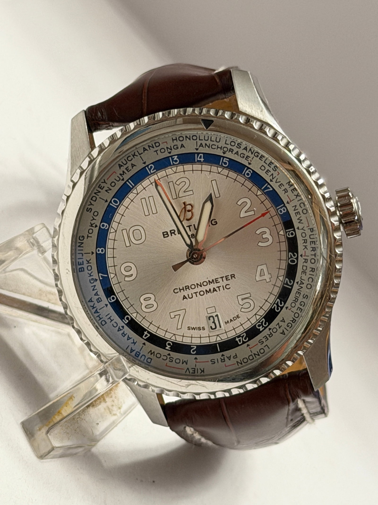 Breitling Unitime Chronometer Automatic World Time Wristwatch Ref. AB3521 (1 of 7)