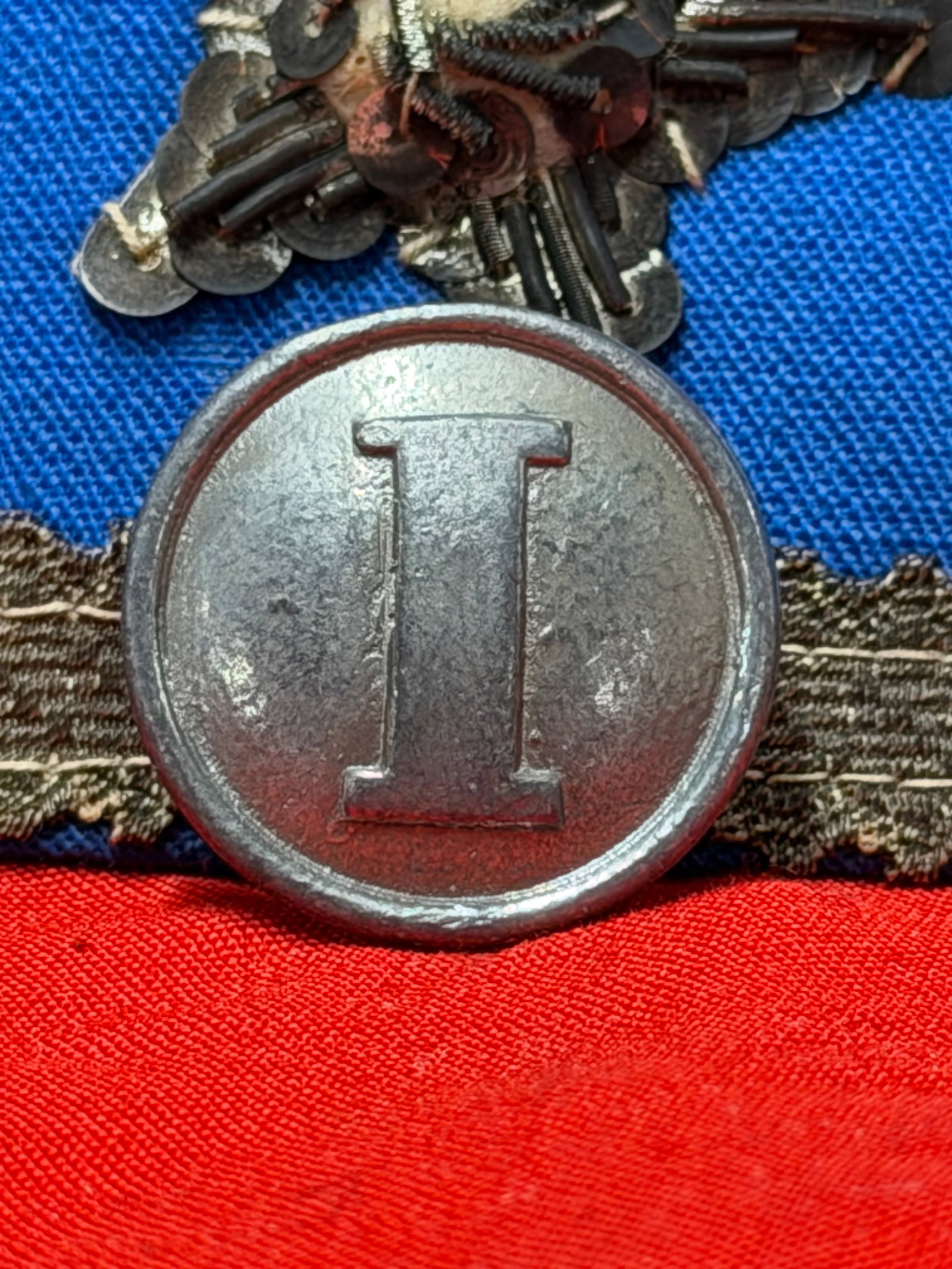 Civil War Confederate Cast Iron Infantry "I" Uniform Coat Button Military Insignia (1 of 4)