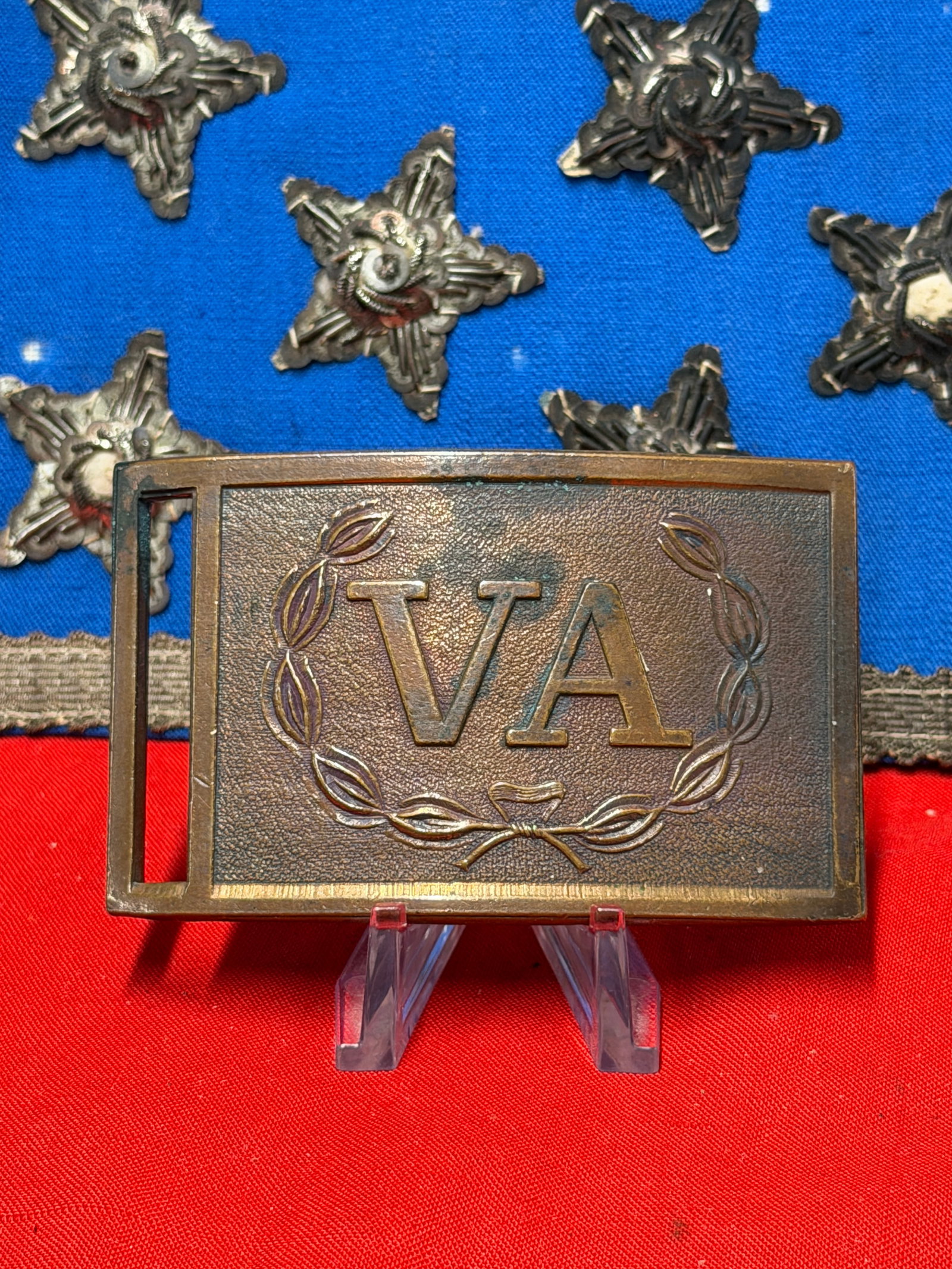 Civil War Virginia "VA" Militia / National Guard Belt Plate Buckle by S.S. Gottreich & Co. Richmond, (1 of 5)