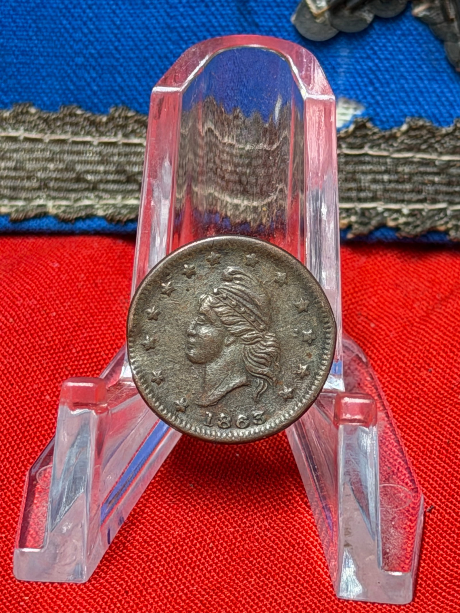 1863 Army & Navy Civil War Token – Patriotic Store Card Token (1 of 3)