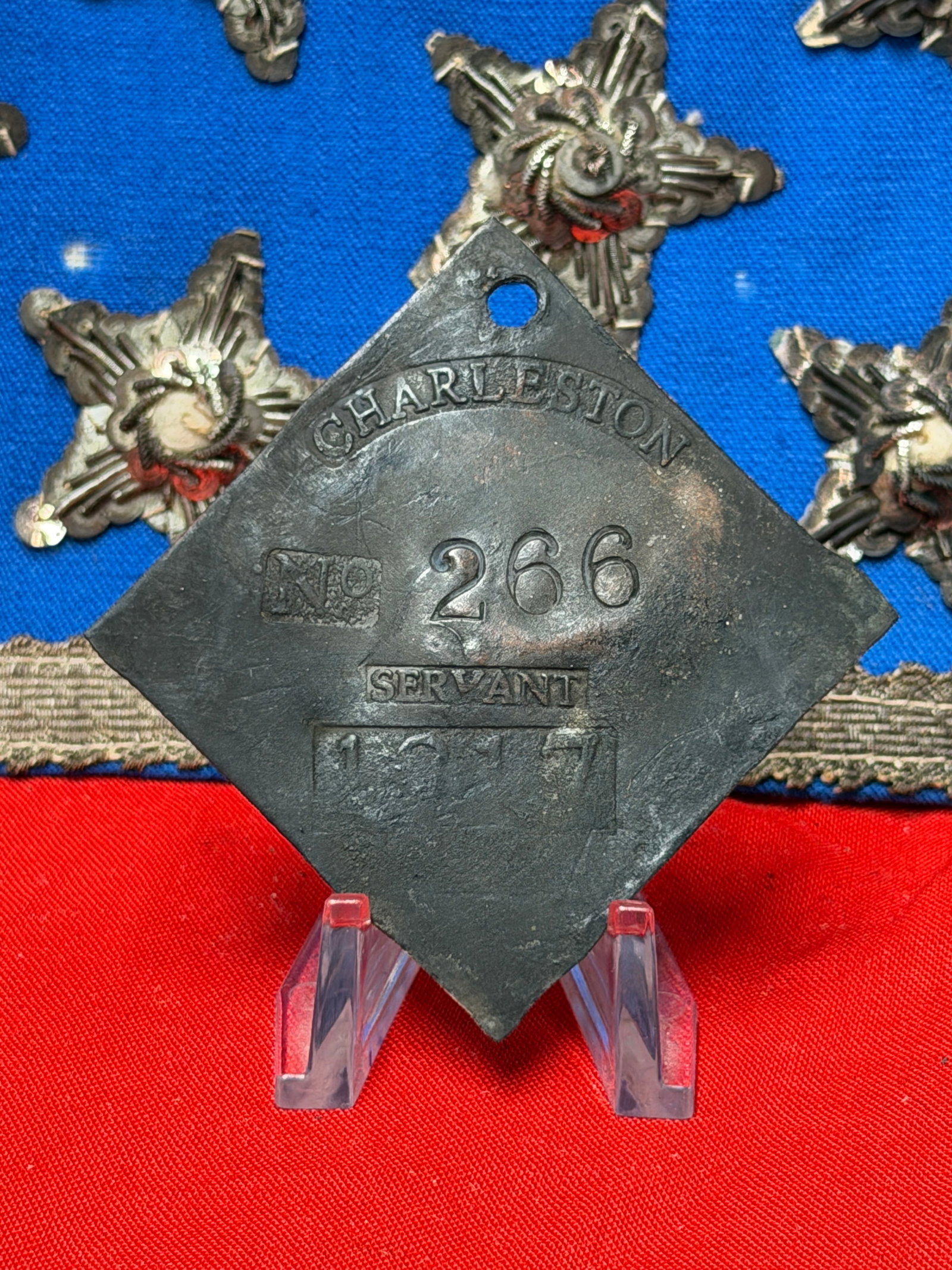 Charleston South Carolina Servant Badge No. 266 Dated 1817 Occupational Identification Tag (1 of 4)