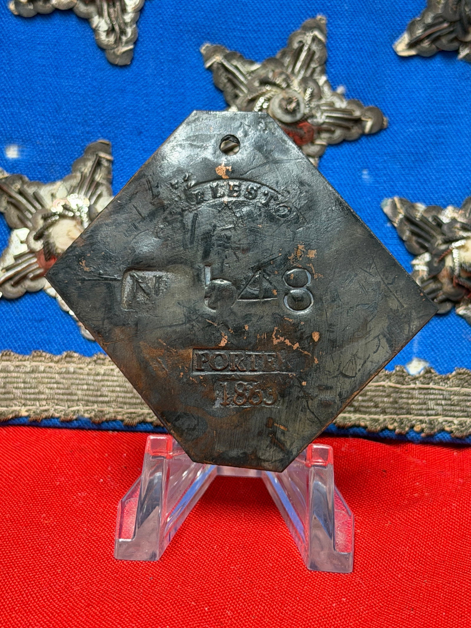 Charleston South Carolina Porter Badge No. 548 Dated 1863 Occupational Identification Tag (1 of 4)