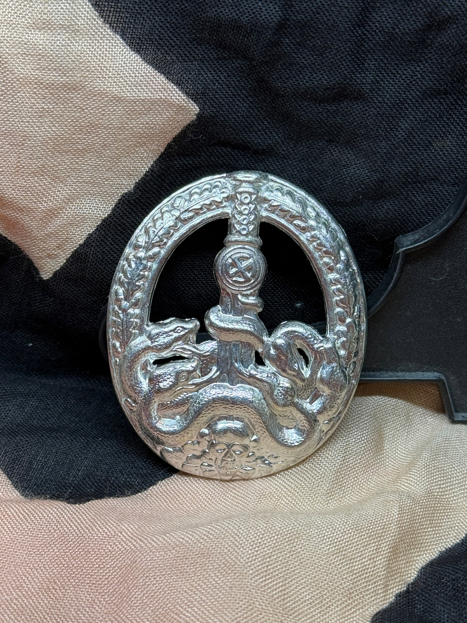 WWII German Anti-Partisan War Badge – Silver Class Style (1 of 2)