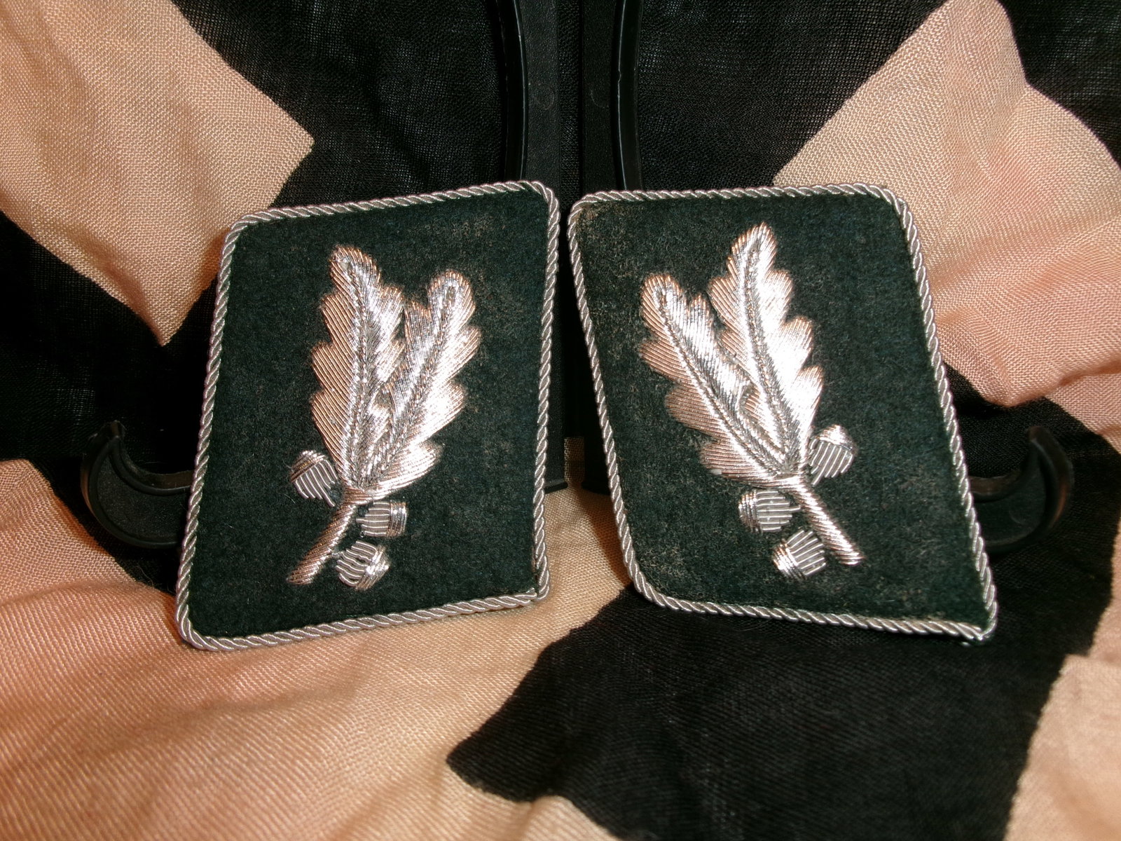 WWII German SS Collar Tabs with RZM Tag (1 of 3)