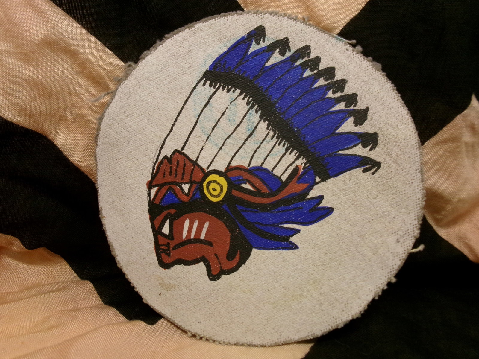 WWII United States Army 2nd Infantry Division “Indianhead?? Shoulder Sleeve Insignia: This cloth shoulder sleeve insignia represents the United States Army 2nd Infantry Division, commonly known as the “Indianhead Division,” one of the oldest and most decorated divisions in Amer