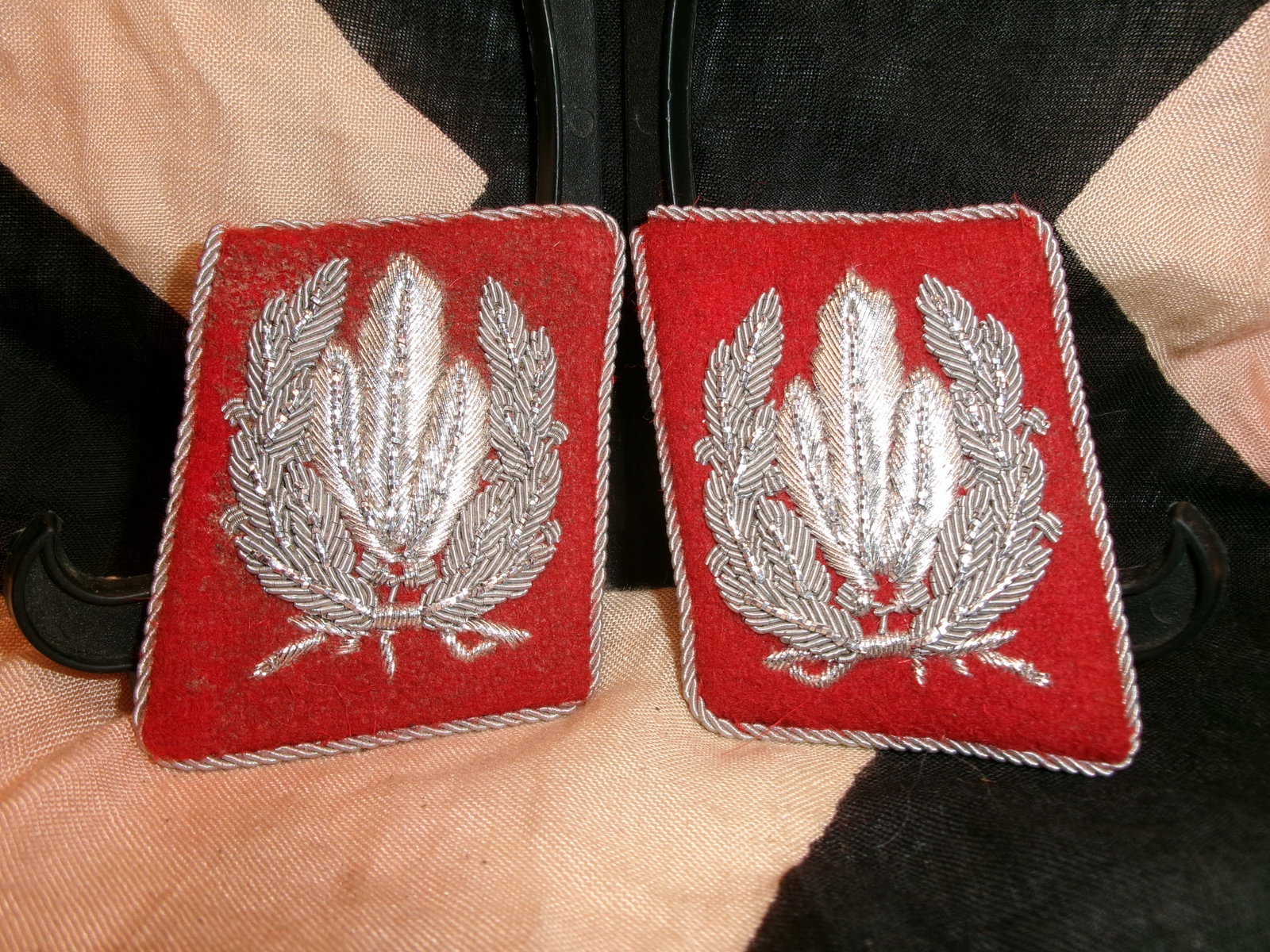 WWII German NSKK Korpsführer Bullion Collar Tabs with RZM Label (1 of 4)