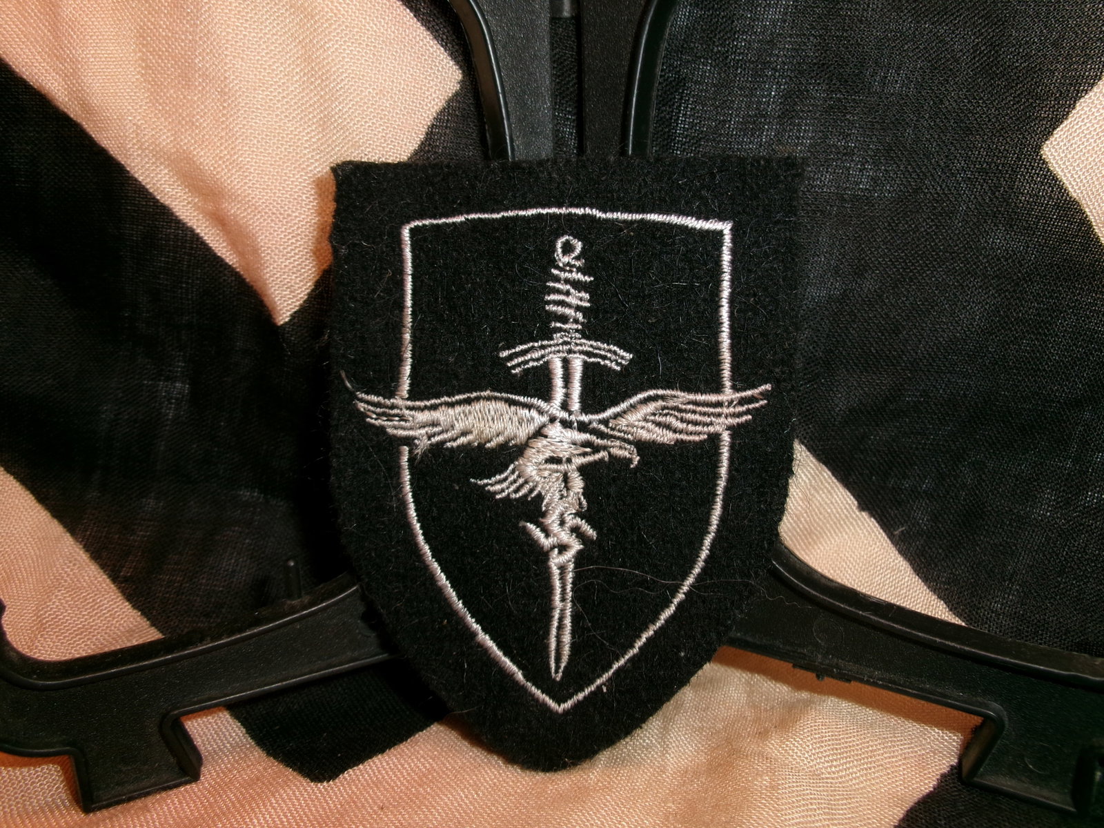 WWII German SS Medical Service Sleeve Insignia Patch (1 of 3)