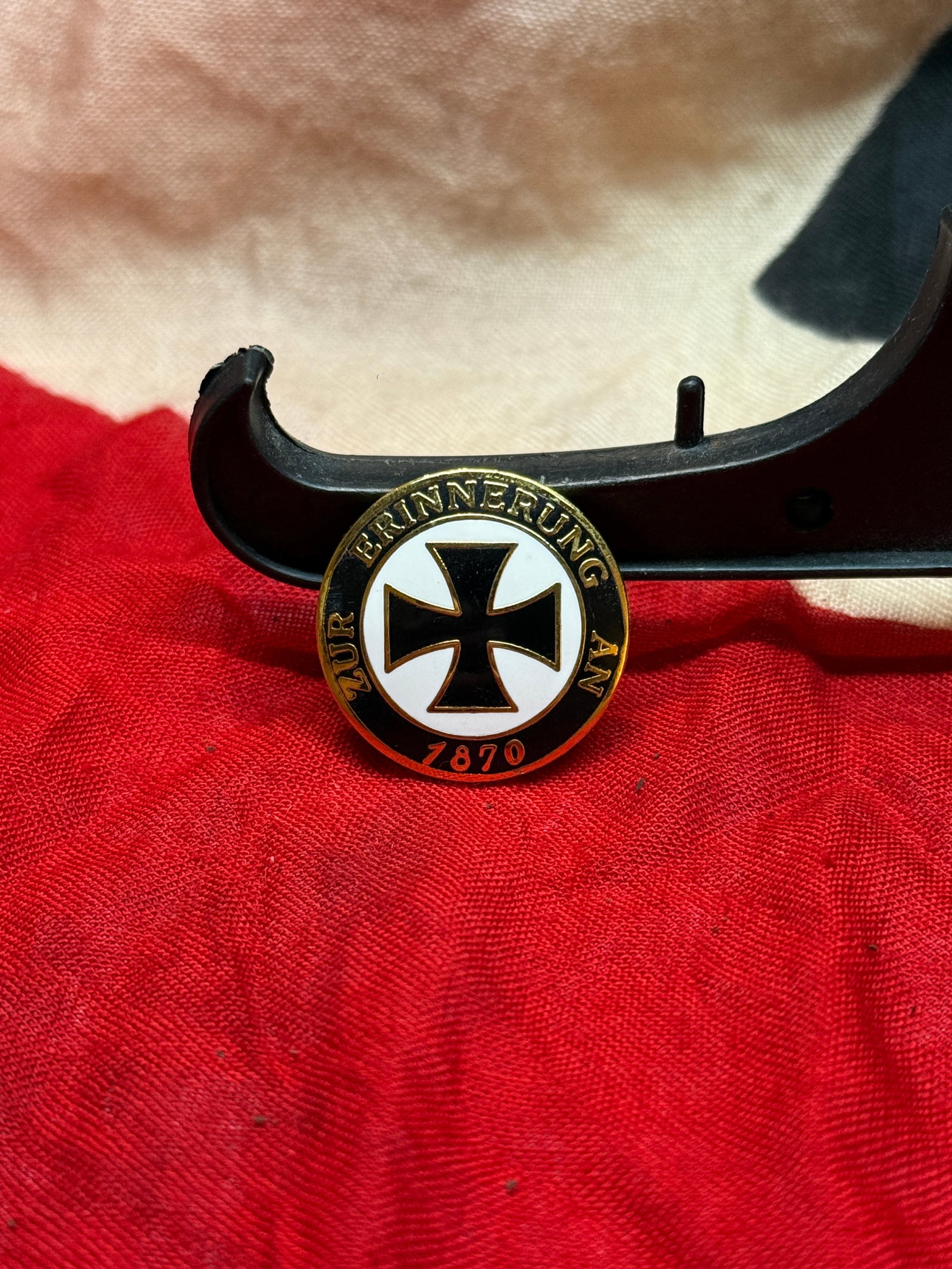 German Iron Cross Patriotic Commemorative Lapel Pin “Zur Erinnerung an 1870 (1 of 3)