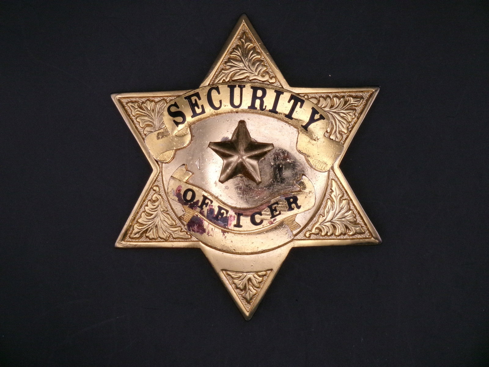 Vintage American Security Officer Six-Point Star Badge (1 of 3)
