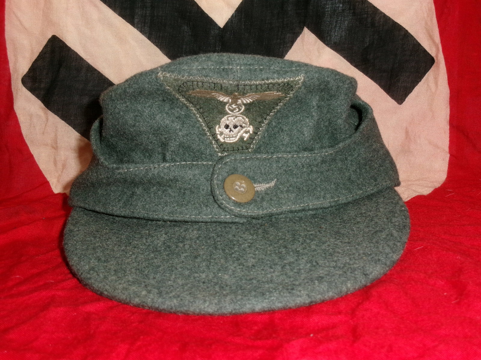 WWII German Waffen-SS Overseas Field Cap (1 of 8)