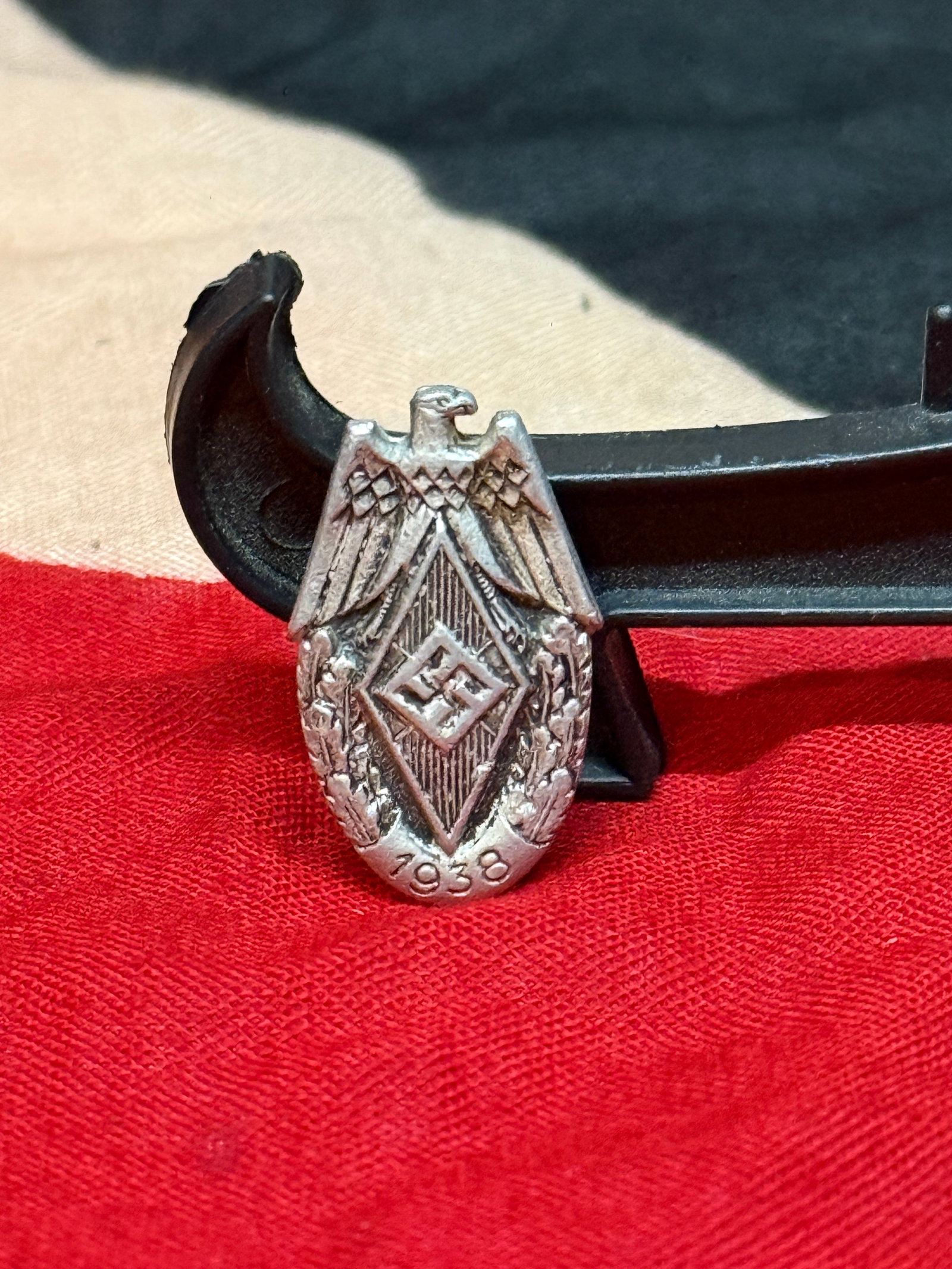 WWII Hitler Youth Membership Badge, Dated 1938 (1 of 3)