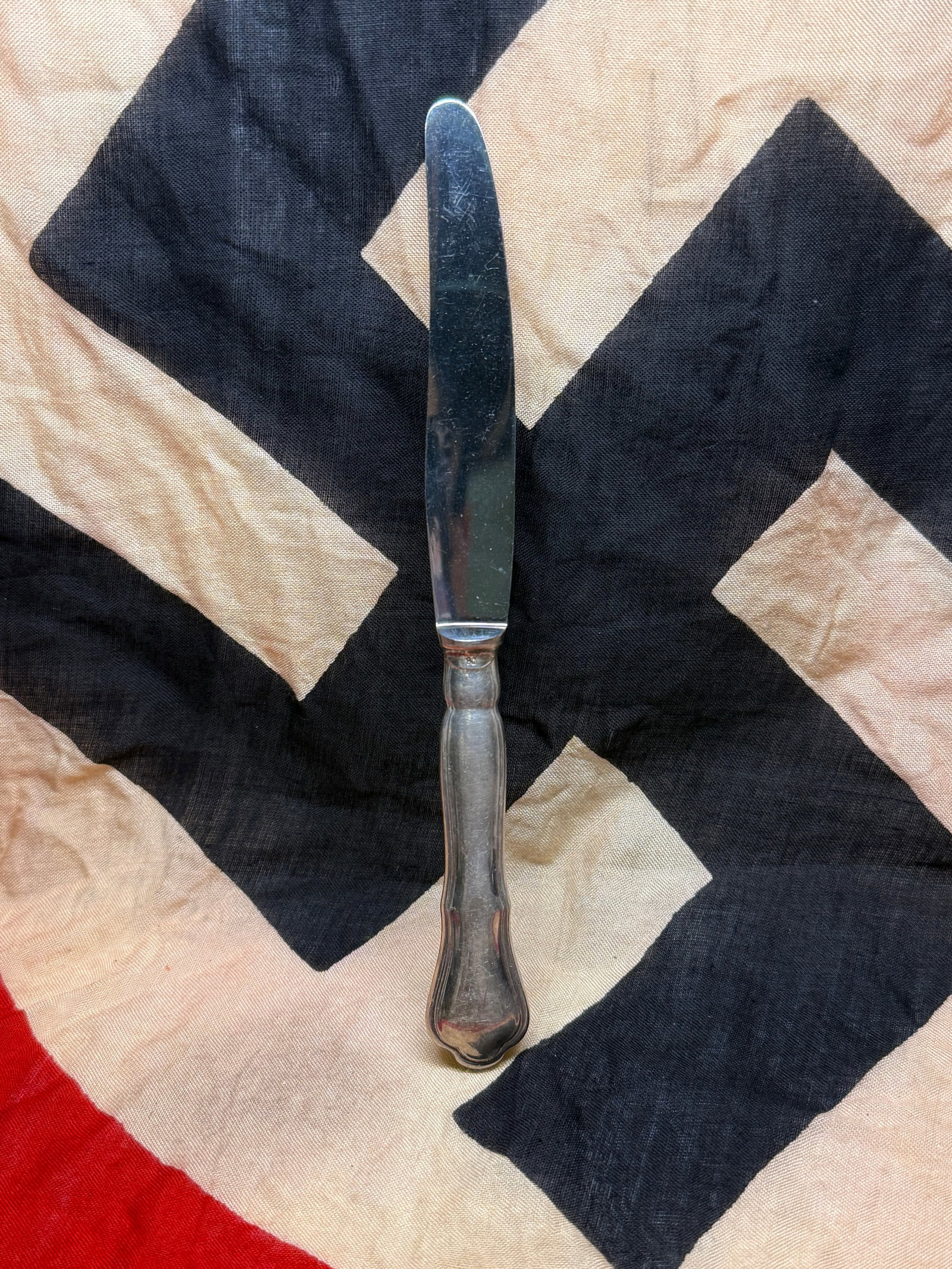 WWII German Commemorative Table Knife with Third Reich Motif and Monogrammed Blade (1 of 6)