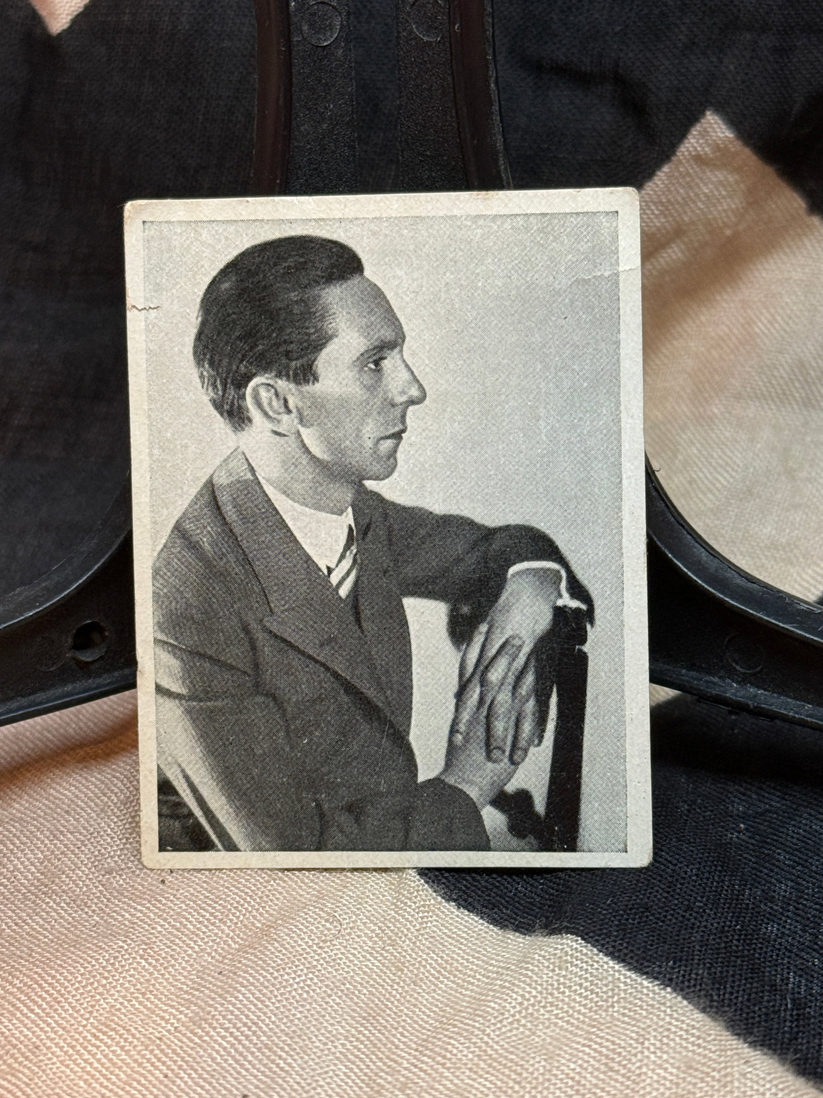 WWII German Propaganda Cigarette Card Featuring Joseph Goebbels (1 of 3)