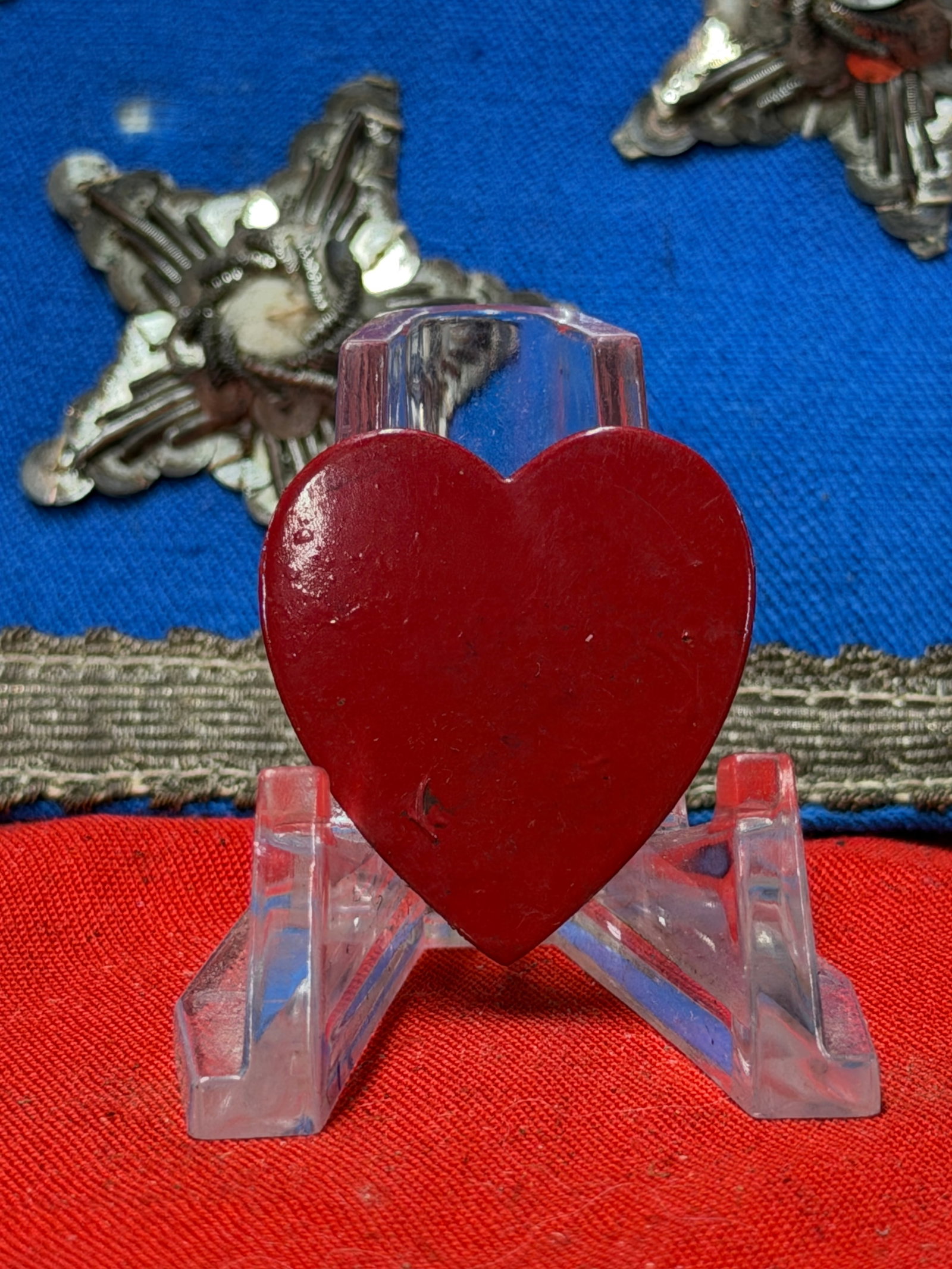 Civil War Era 24th Army Corps Union Veteran Heart Shaped Pin Back Badge (1 of 3)