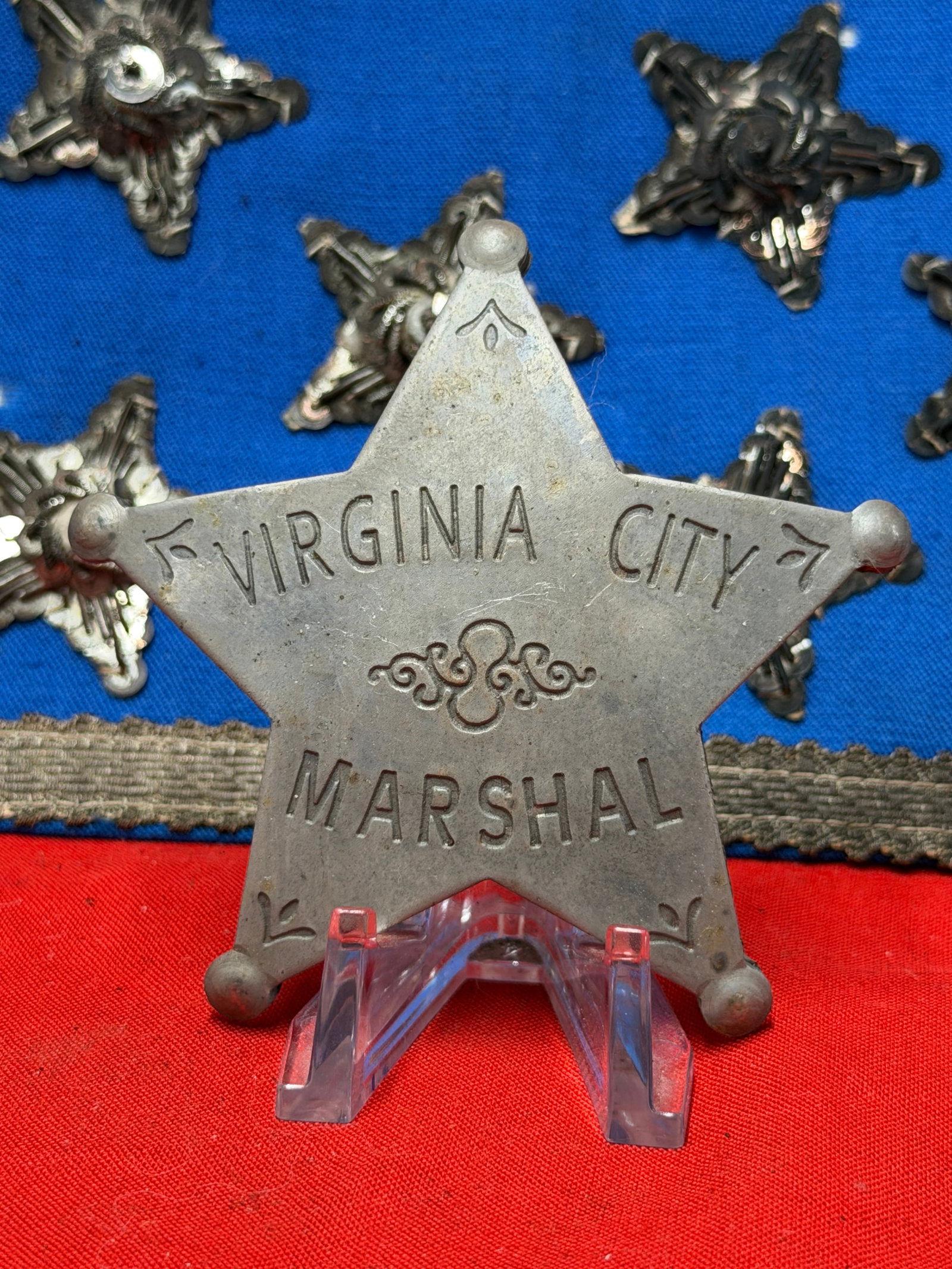 Vintage Virginia City Marshal Six Point Star Badge Western Lawman Badge (1 of 4)