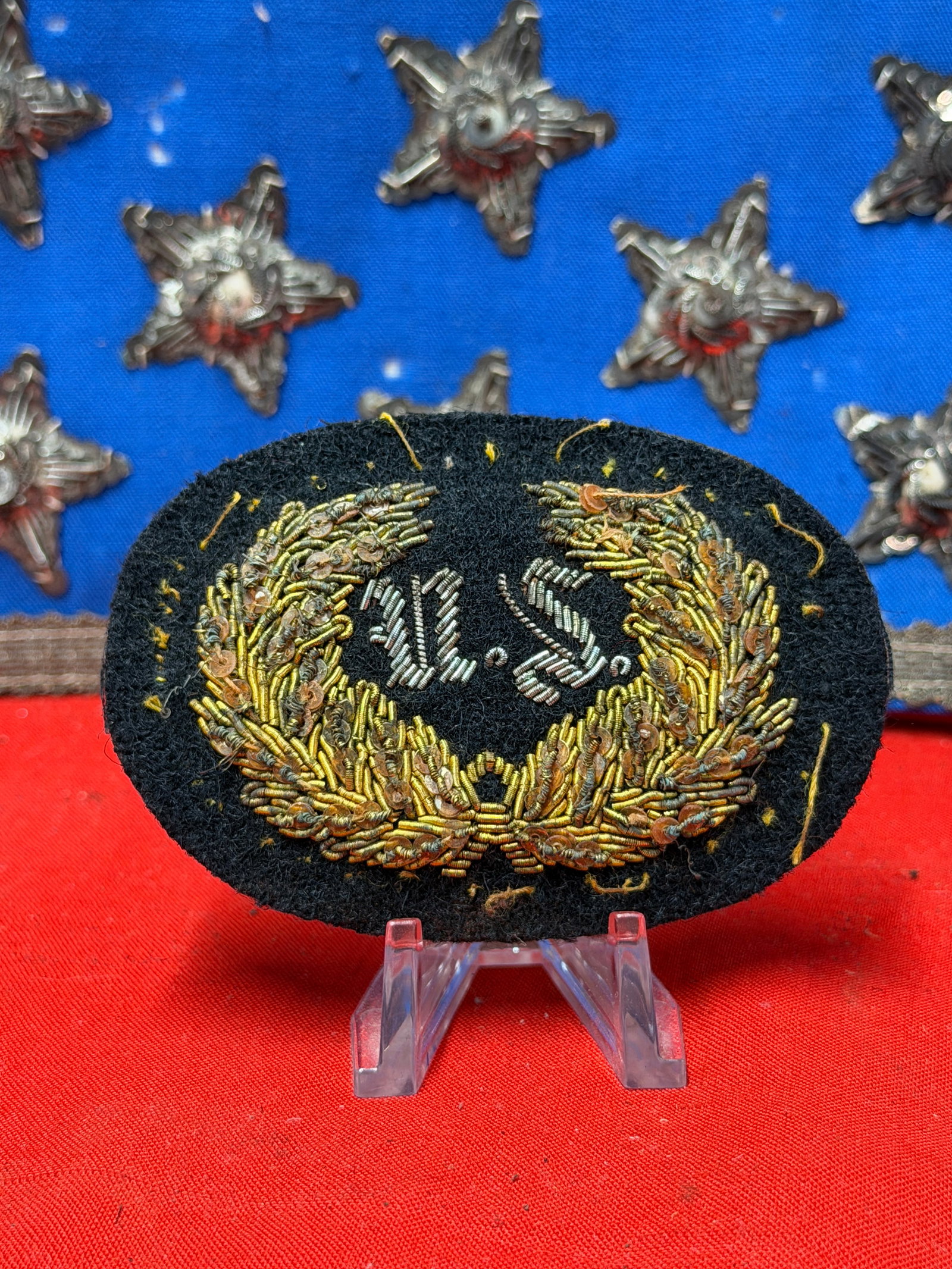 Civil War Era Union U.S. Bullion Headgear Wreath Insignia by Schuyler, Hartley & Graham (1 of 5)