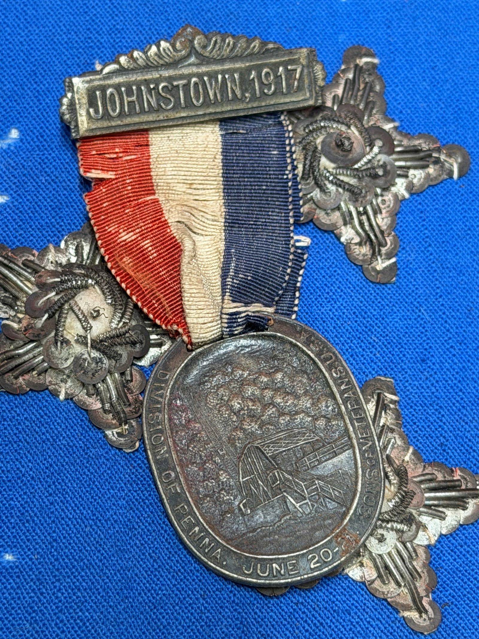 1917 Pennsylvania Division of Veteran Firemen Convention Medal – Johnstown, PA (1 of 5)