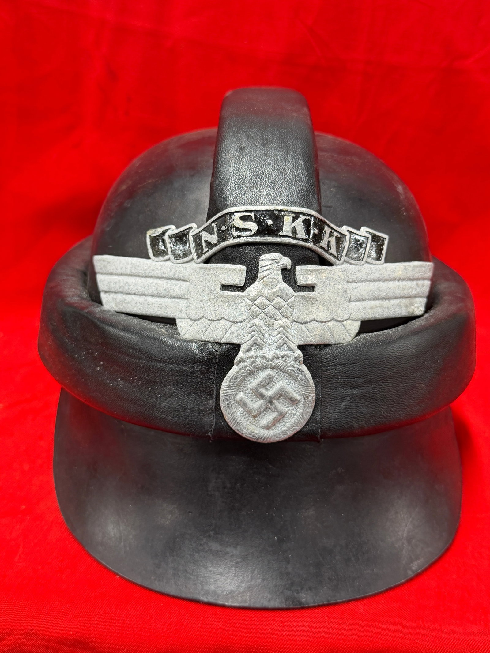 WWII-Era NSKK (National Socialist Motor Corps) Crash Helmet / Motorcycle Protective Helmet (1 of 6)