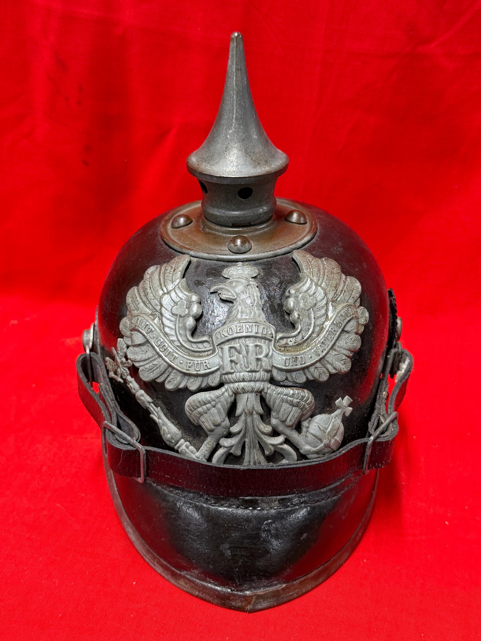 Imperial German Prussian Model 1895 (Pickelhaube) Infantry Enlisted Man’s Helmet (1 of 7)