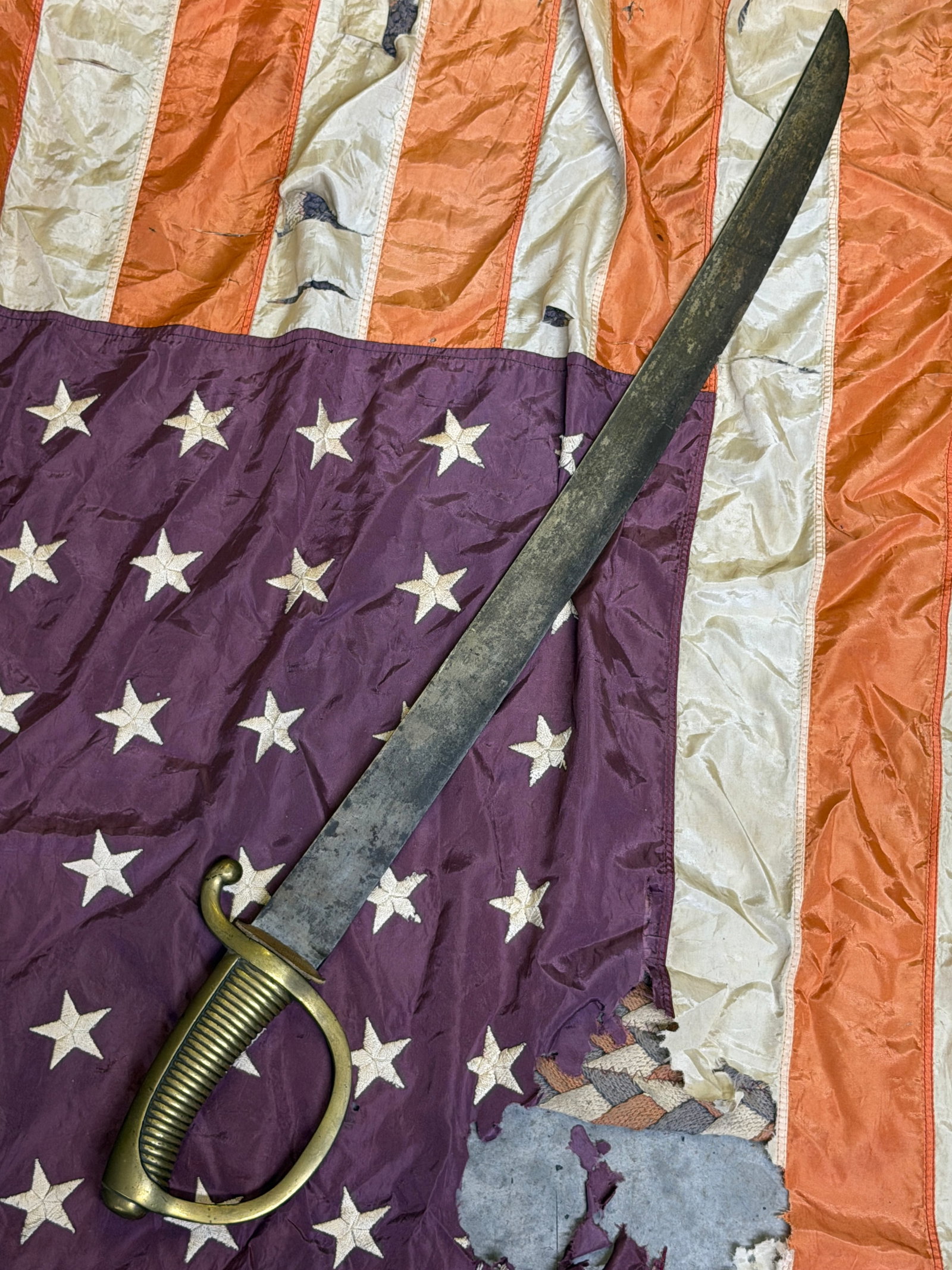 Civil War U.S. Army Foot Artillery Short Sword – Antique Brass Hilt Military Sidearm (1 of 7)
