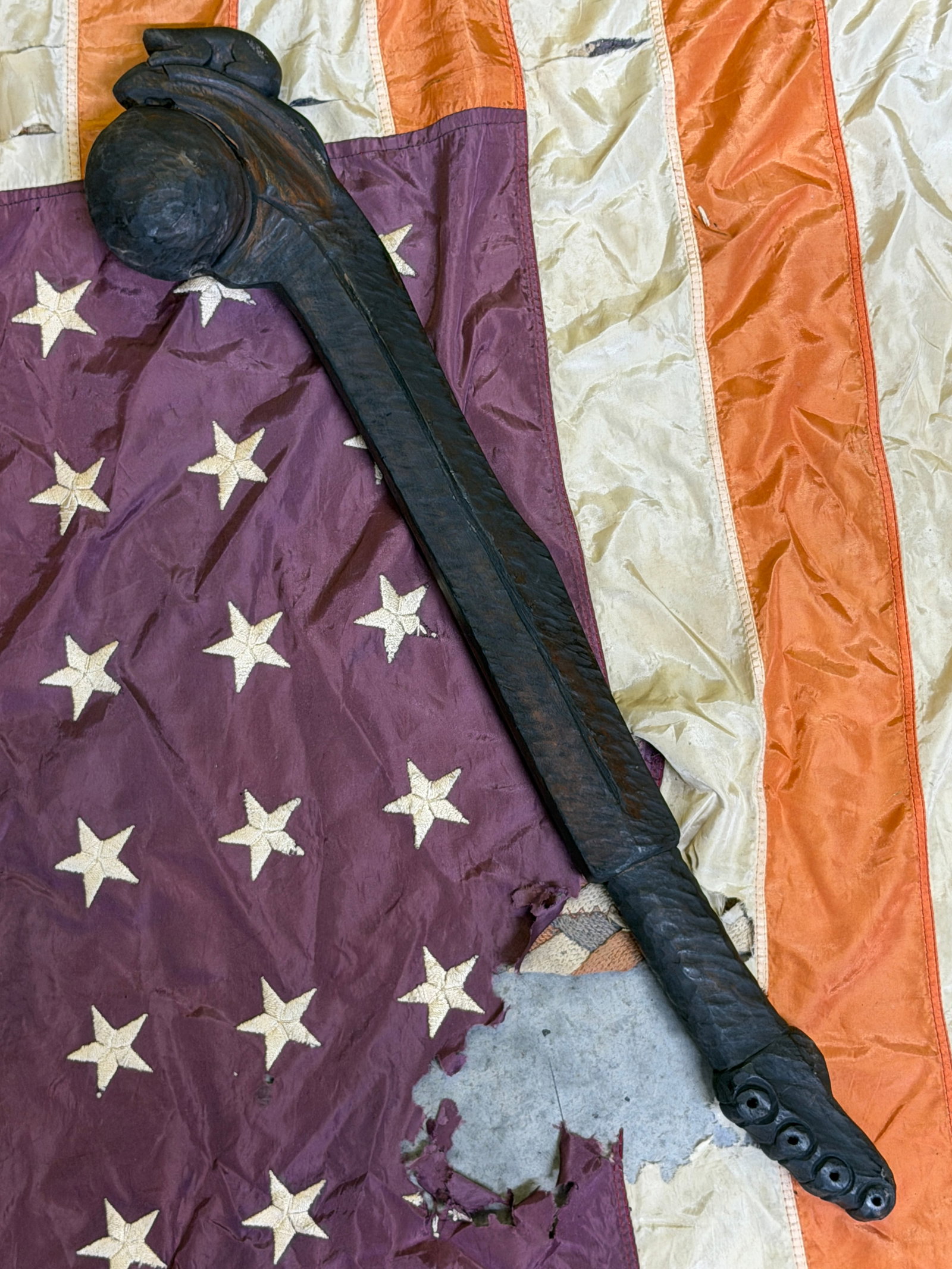 1800's Native American Ball Head War Club Attributed to Cherokee Tradition (1 of 9)