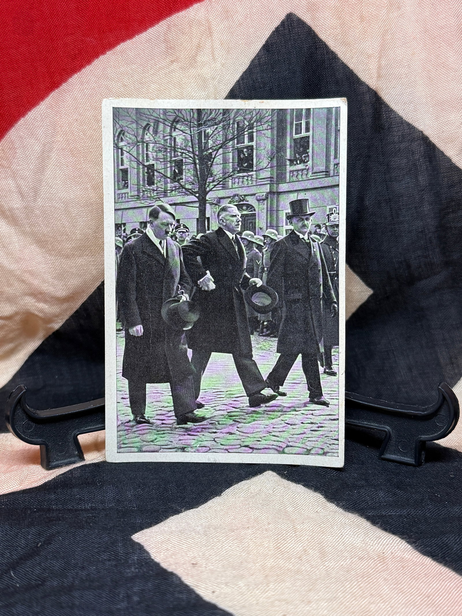 World War II German “Deutschland Erwacht?? Propaganda Cigarette Card – Hitler and Papen at (1 of 3)