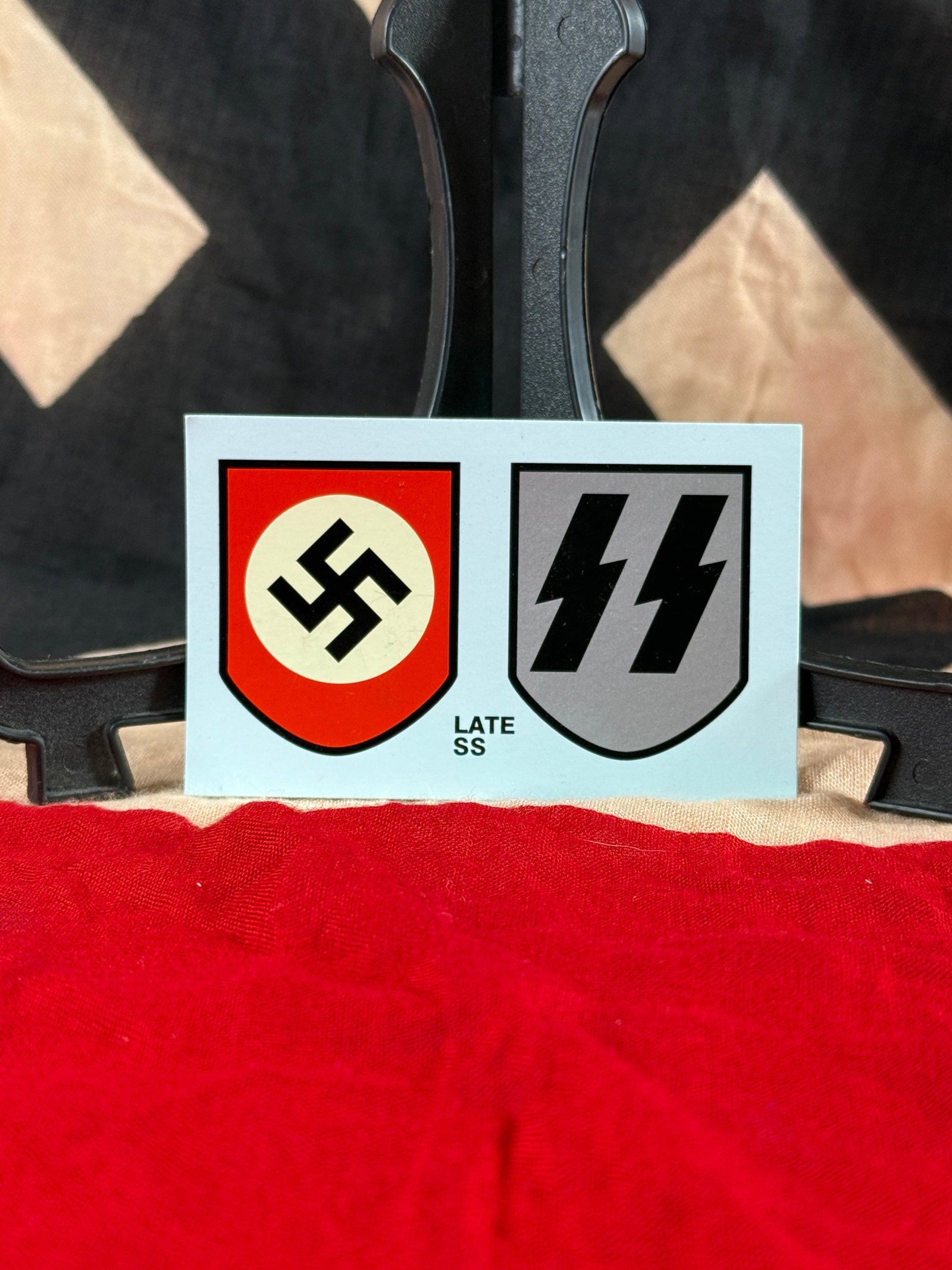 WWII German Waffen-SS Late Pattern Decal Sticker Pair (1 of 3)