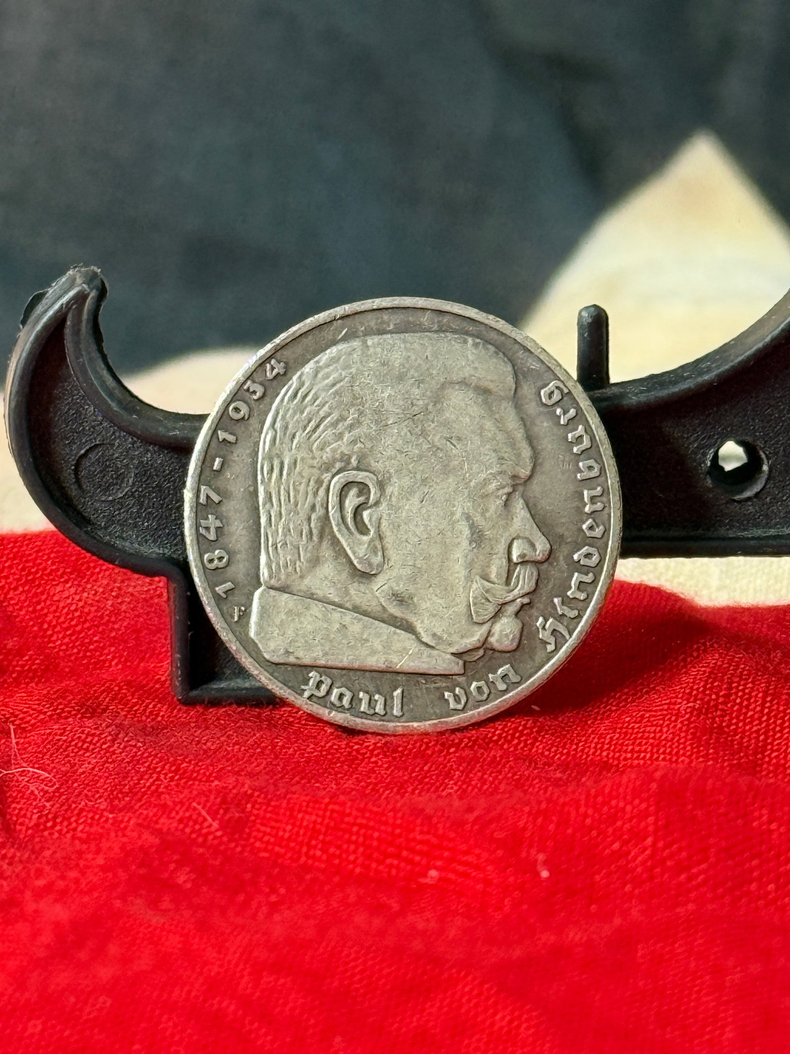 WWII German Paul von Hindenburg 1937 Silver 5 Reichsmark Coin (1 of 3)