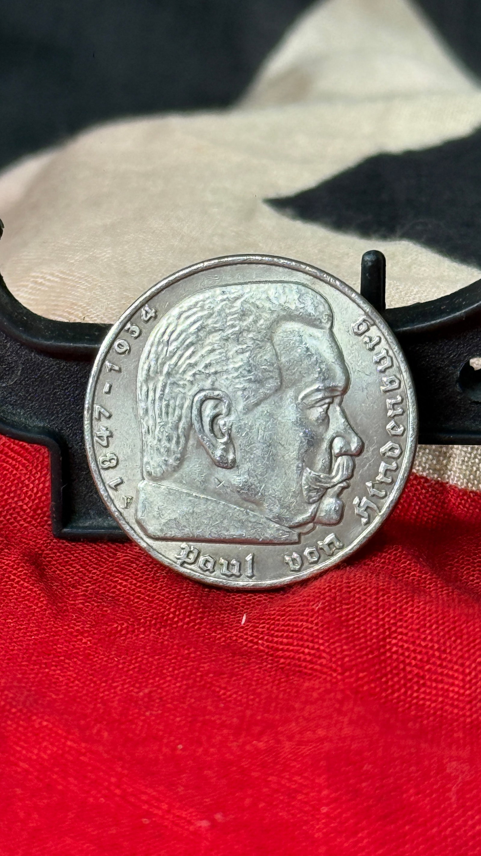 WWII German 1938 5 Reichsmark Paul von Hindenburg Silver Coin (1 of 3)