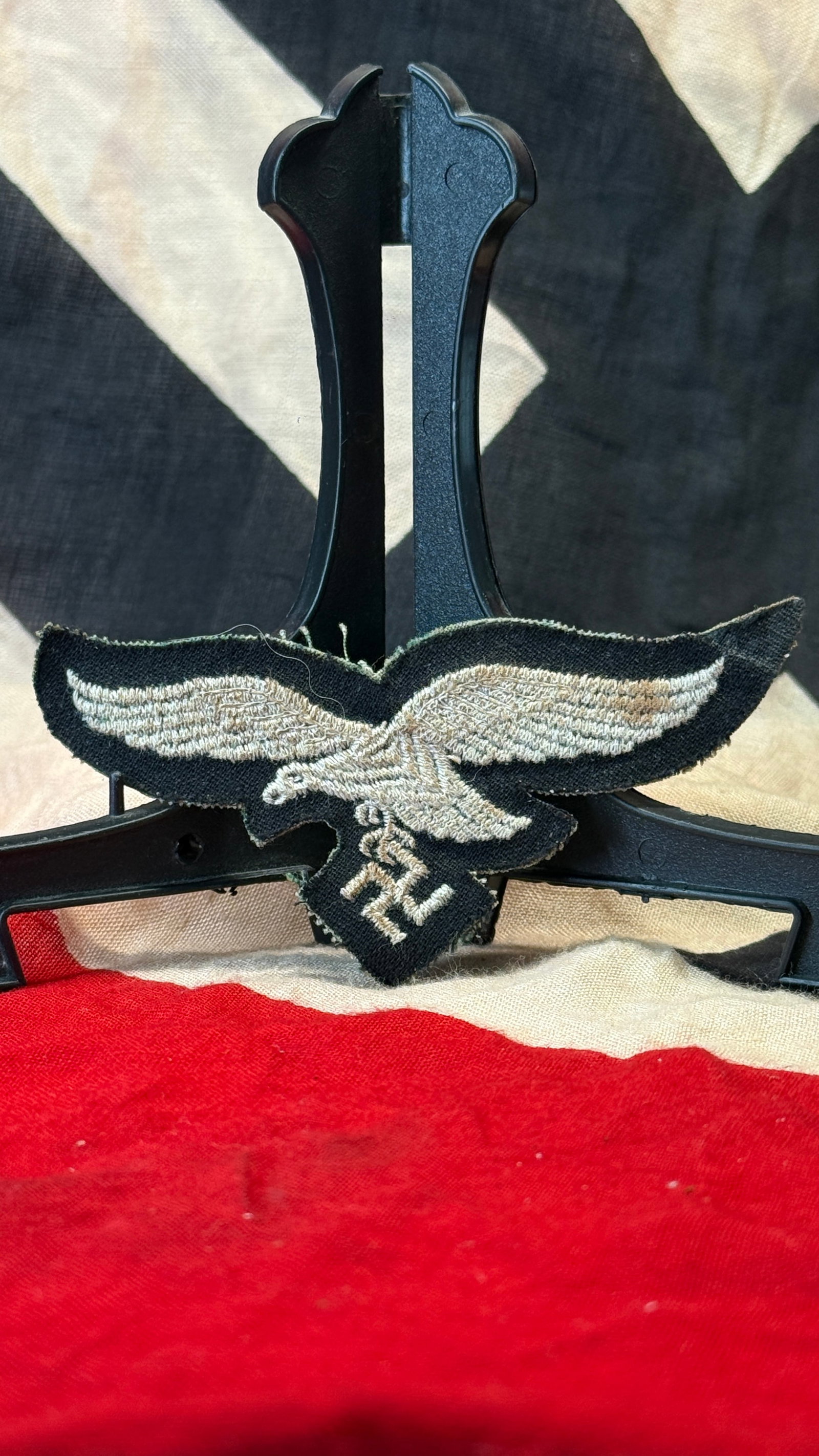 WWII German Luftwaffe Tropical Breast Eagle Cloth Insignia (1 of 3)