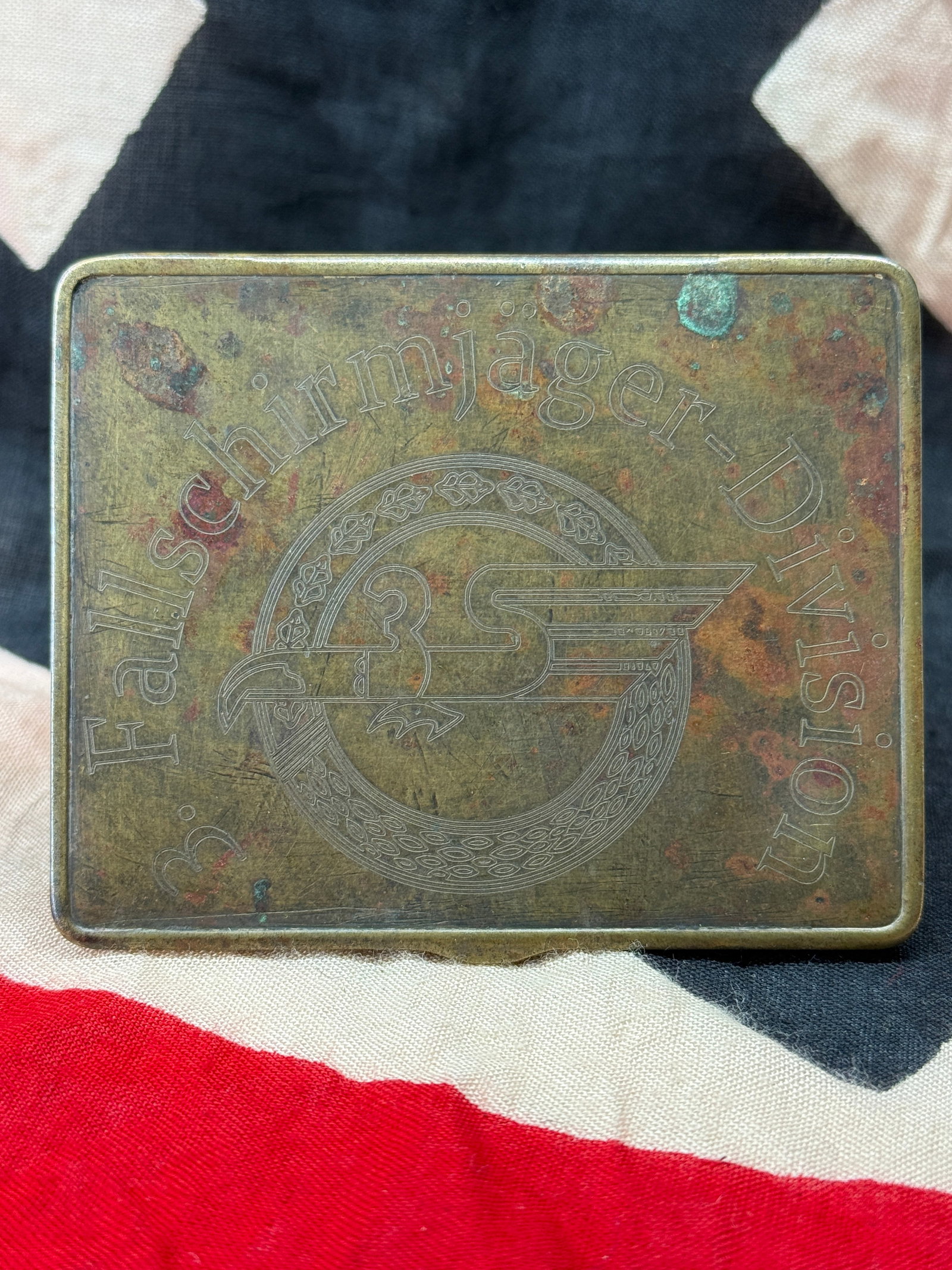 WWII German Fallschirmjäger Division Cigarette Case (1 of 6)