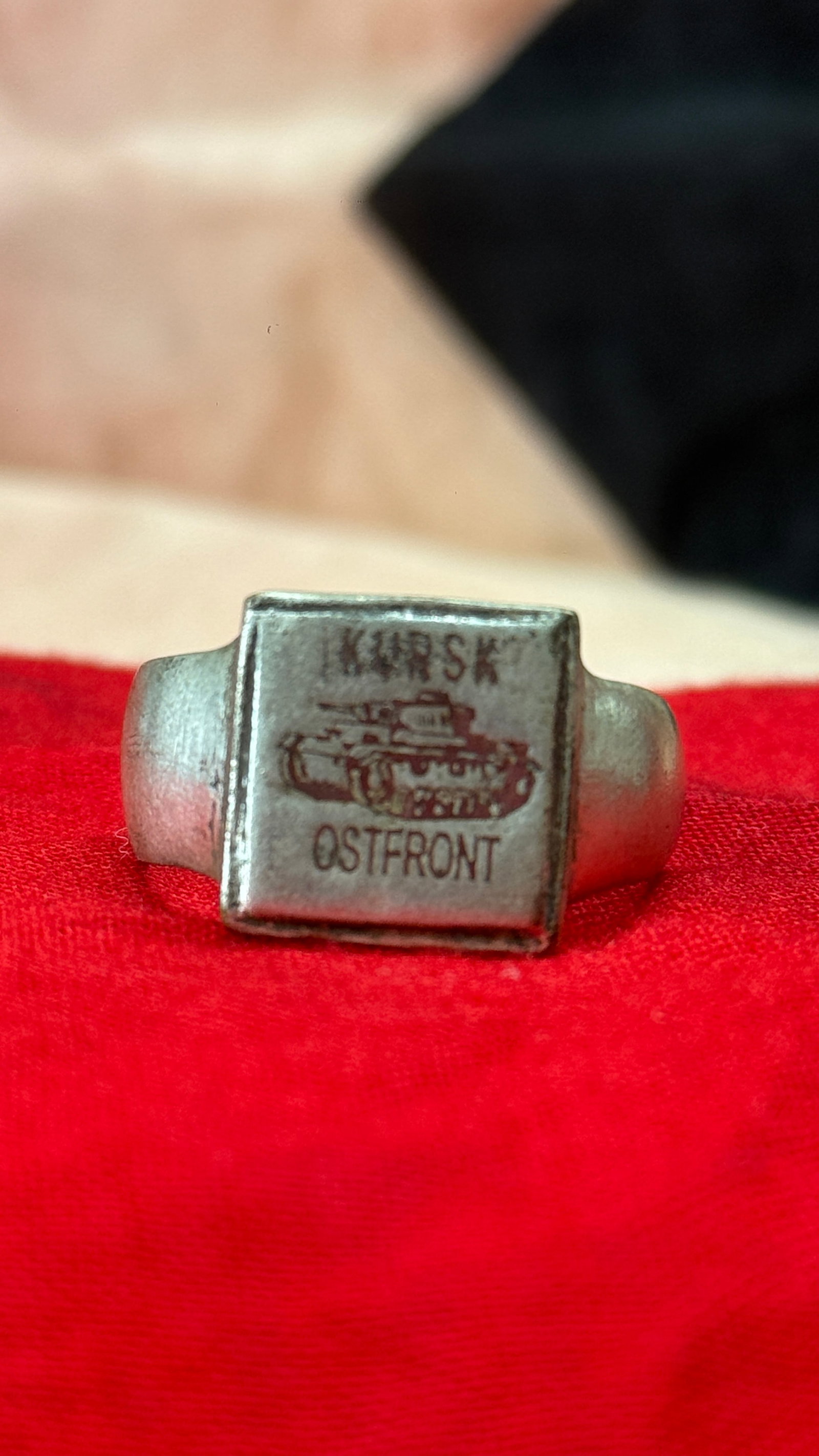 WWII German Eastern Front "Kursk Ostfront" Commemorative Ring (1 of 4)