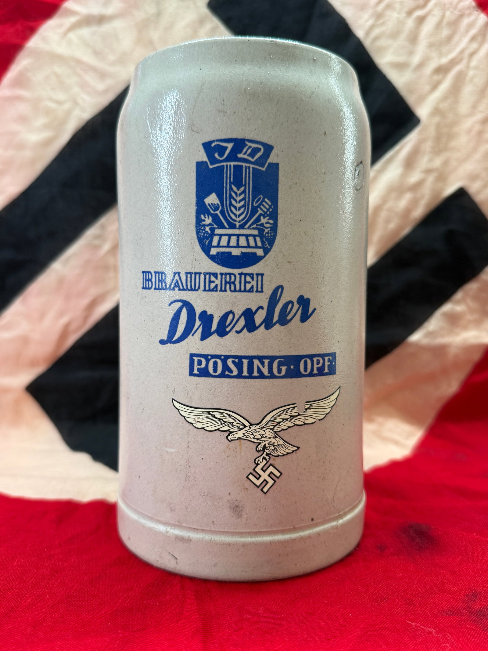 WWII German Luftwaffe Brewery Stoneware Beer Stein (1 of 4)