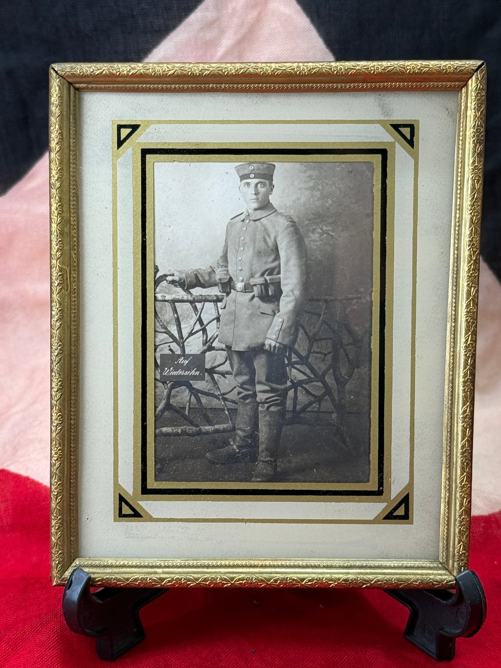 WWI German Soldier Framed Portrait Photograph (1 of 4)