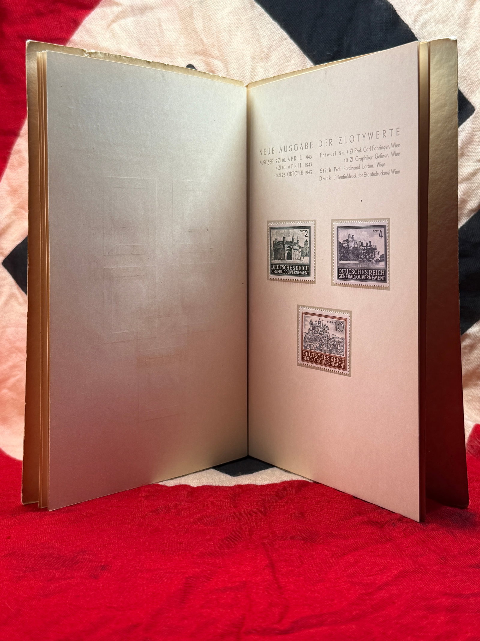 WWII German Deutsche Post Osten Generalgouvernement 1943 Presentation Stamp Book (1 of 4)